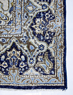 Handmade Vintage Persian Kerman Rug | 242 x 149 cm | 7'11" x 4'11" - Najaf Rugs & Textile