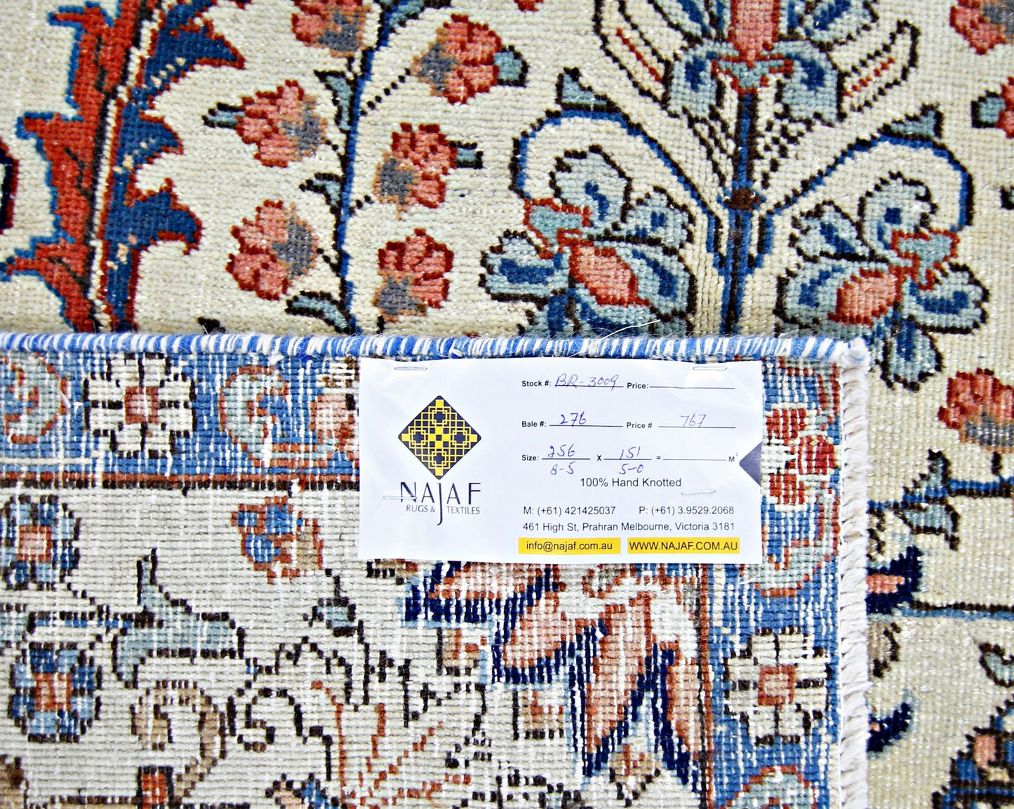 Handmade Vintage Persian Rug | 256 x 151 cm | 8'5" x 5' - Najaf Rugs & Textile
