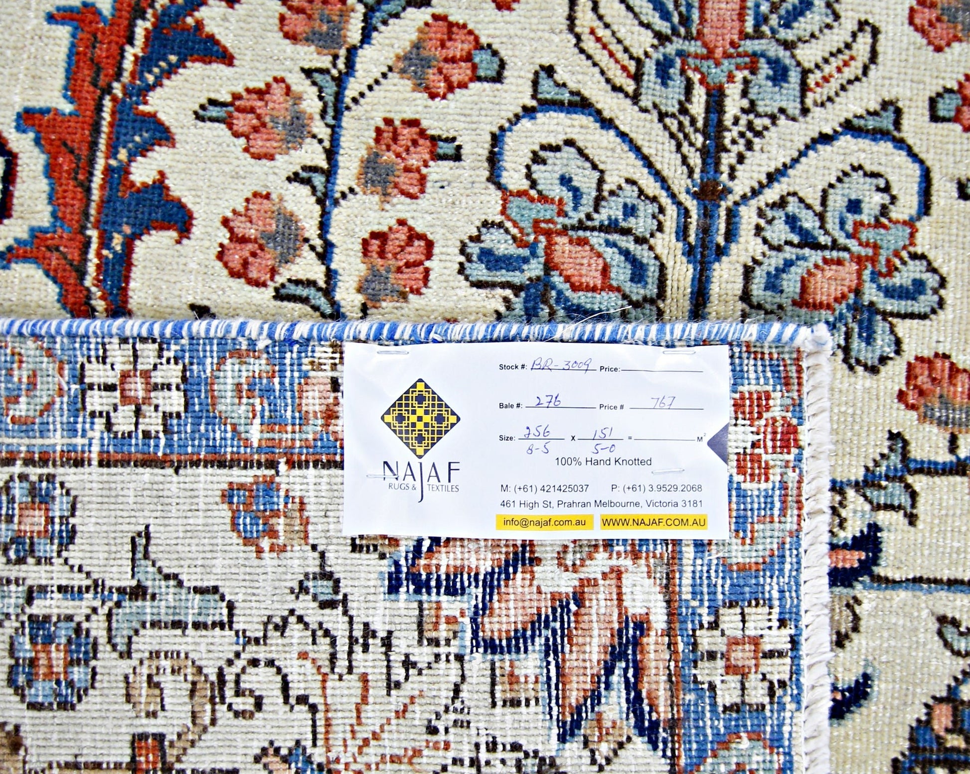 Handmade Vintage Persian Rug | 256 x 151 cm | 8'5" x 5' - Najaf Rugs & Textile