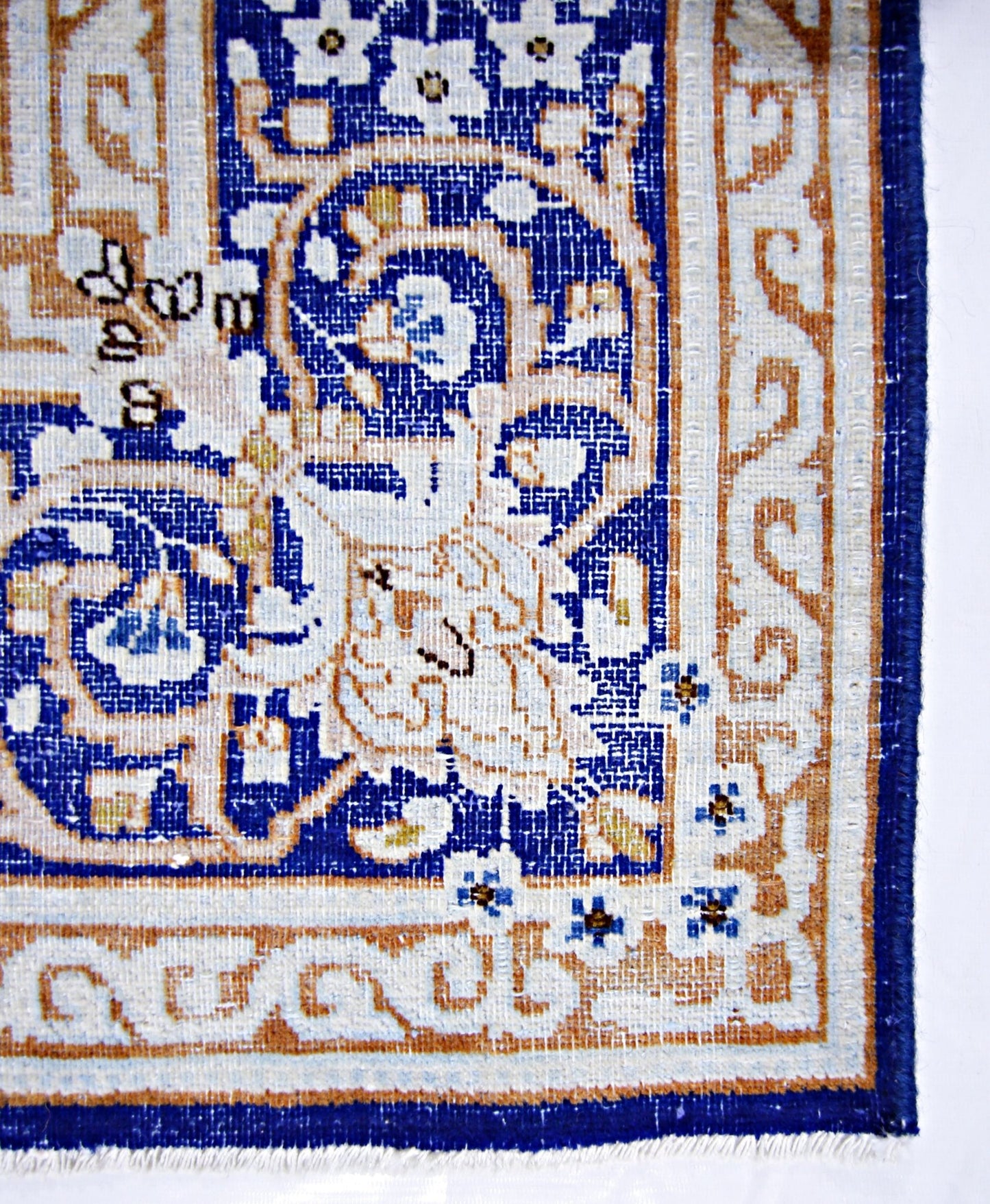 Handmade Vintage Persian Kerman Rug | 278 x 179 cm | 9'2" x 5'11" - Najaf Rugs & Textile