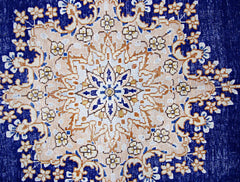 Handmade Vintage Persian Kerman Rug | 278 x 179 cm | 9'2" x 5'11" - Najaf Rugs & Textile
