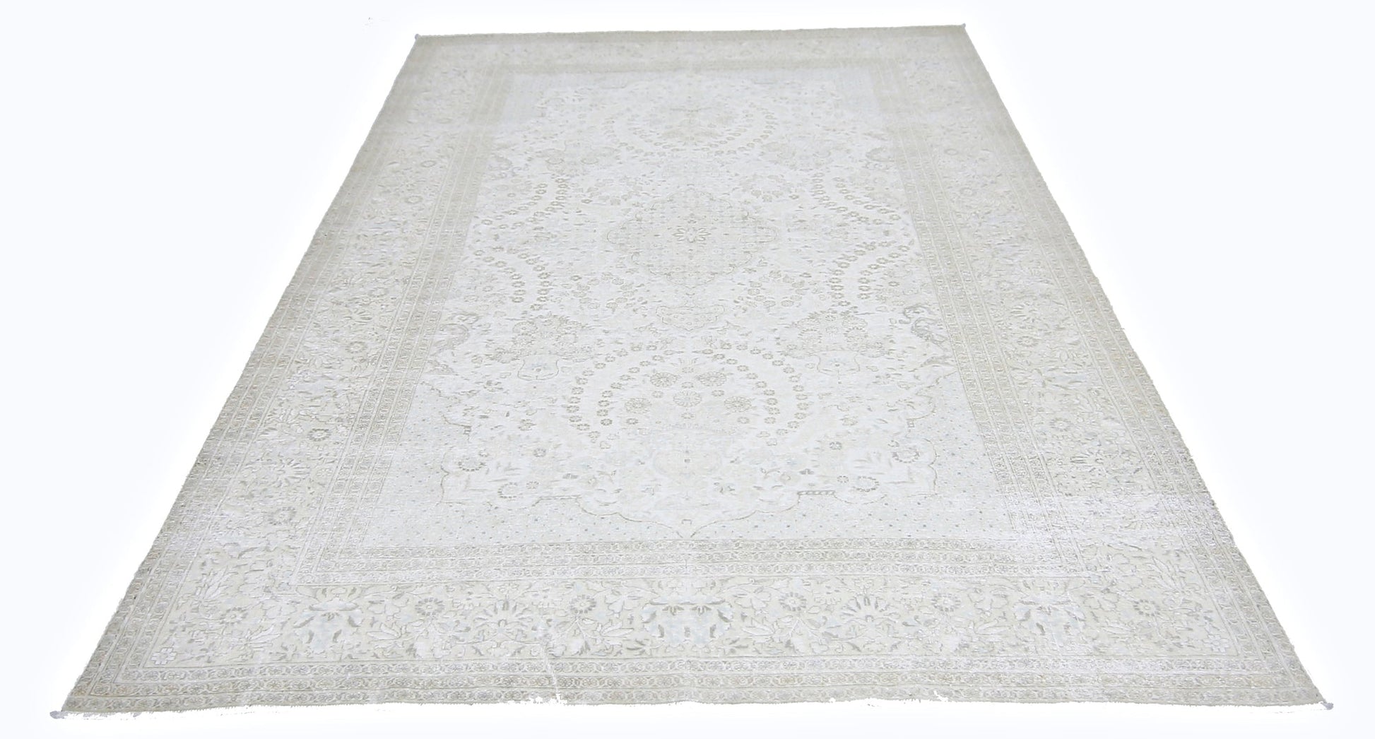 Handmade Vintage Persian Kerman Rug | 281 x 185 cm | 9'3" x 6'1" - Najaf Rugs & Textile