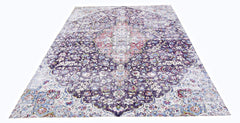 Handmade Vintage Persian Kerman Rug | 283 x 198 cm | 9'4" x 6'6" - Najaf Rugs & Textile