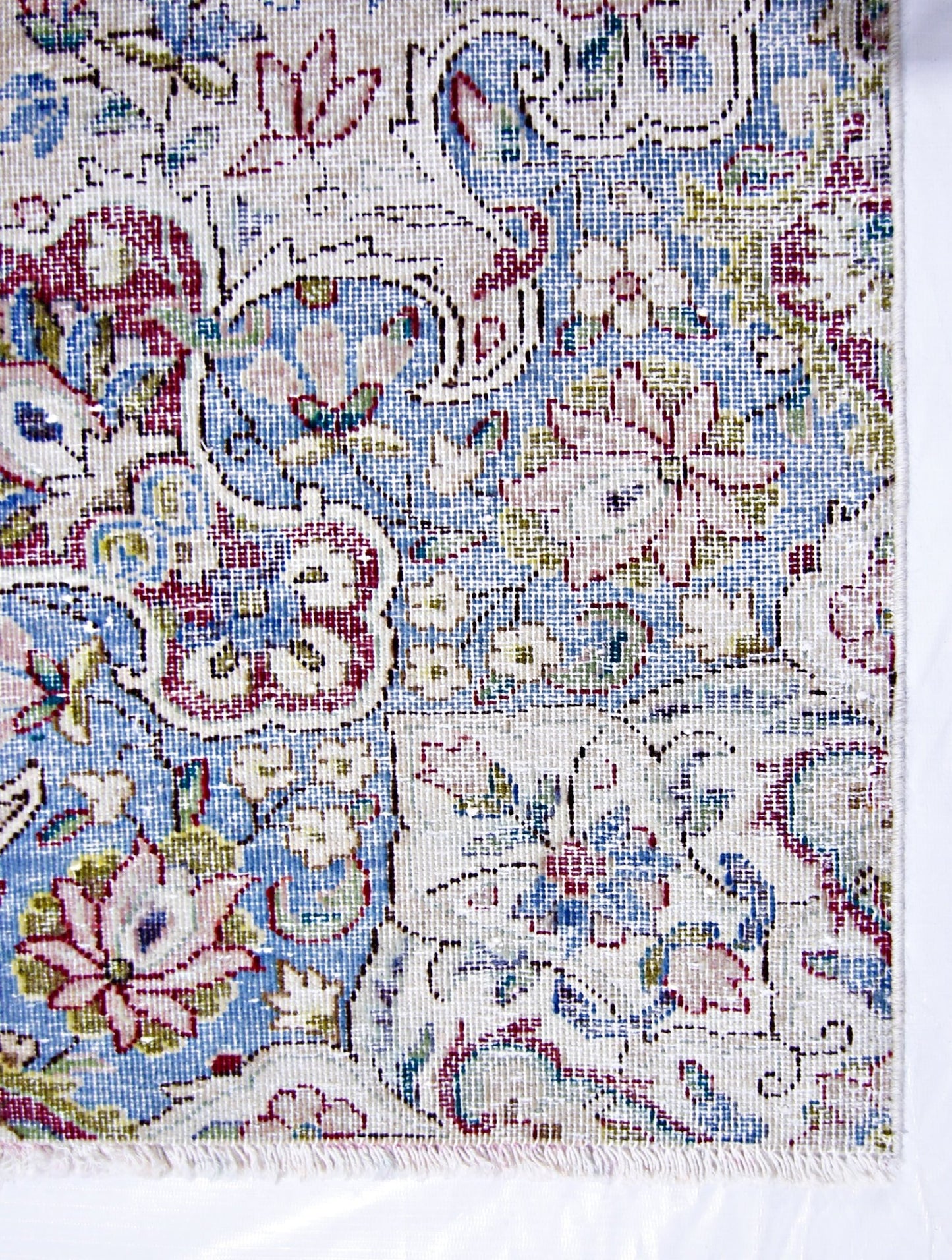 Handmade Vintage Persian Kerman Rug | 283 x 198 cm | 9'4" x 6'6" - Najaf Rugs & Textile
