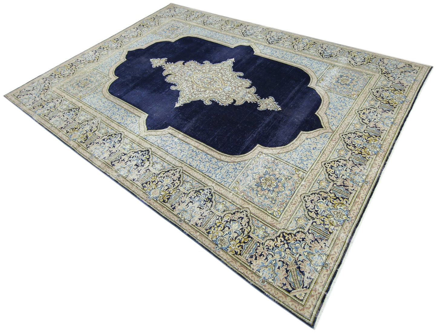 Handmade Vintage Persian Kerman Rug | 305 x 212 cm | 10' x 6'11" - Najaf Rugs & Textile