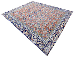 Handmade Vintage Persian Kerman Rug | 306 x 251 cm | 10'1" x 8'3" - Najaf Rugs & Textile