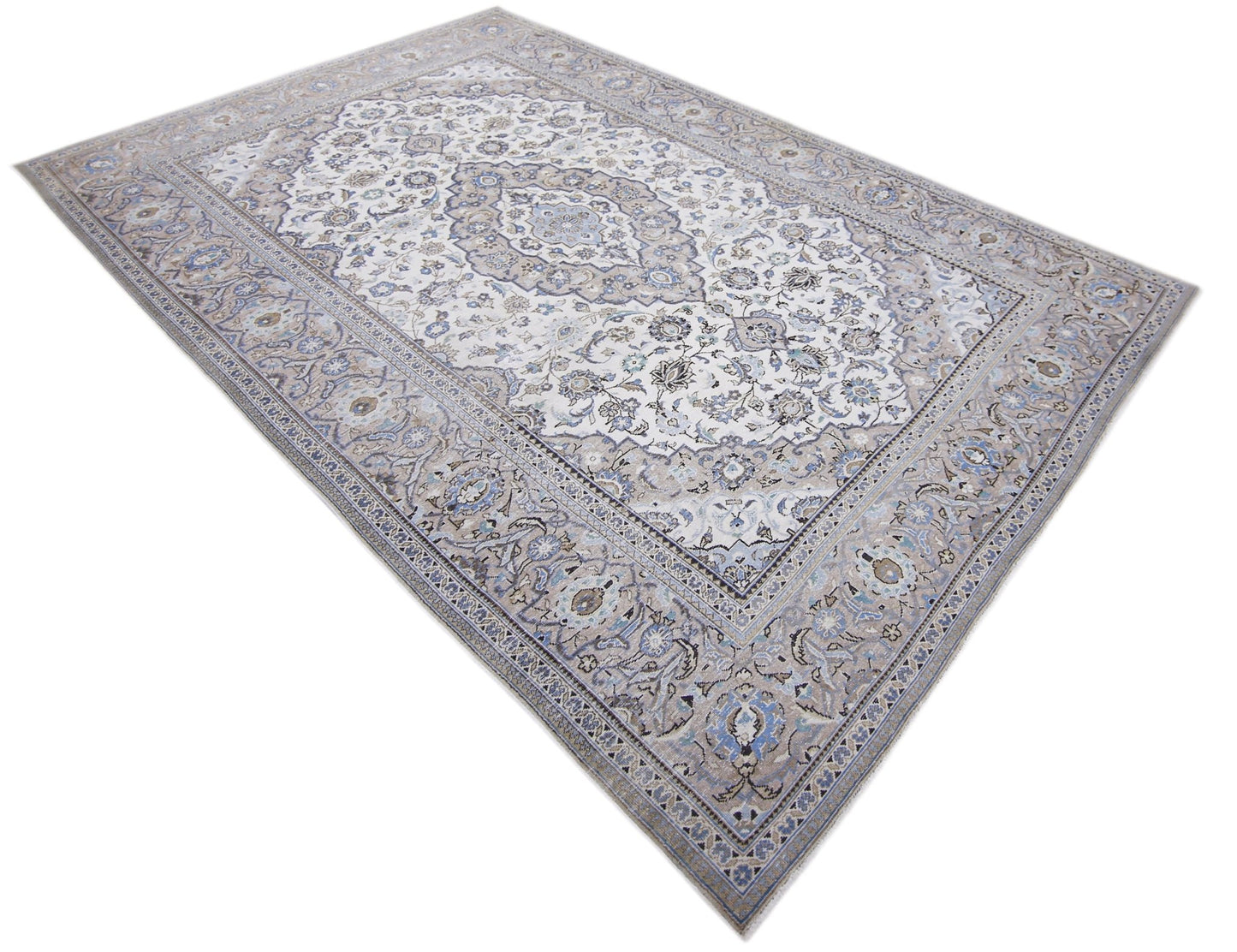 Handmade Vintage Persian Kerman Rug | 314 x 201 cm | 10'4" x 6'7" - Najaf Rugs & Textile