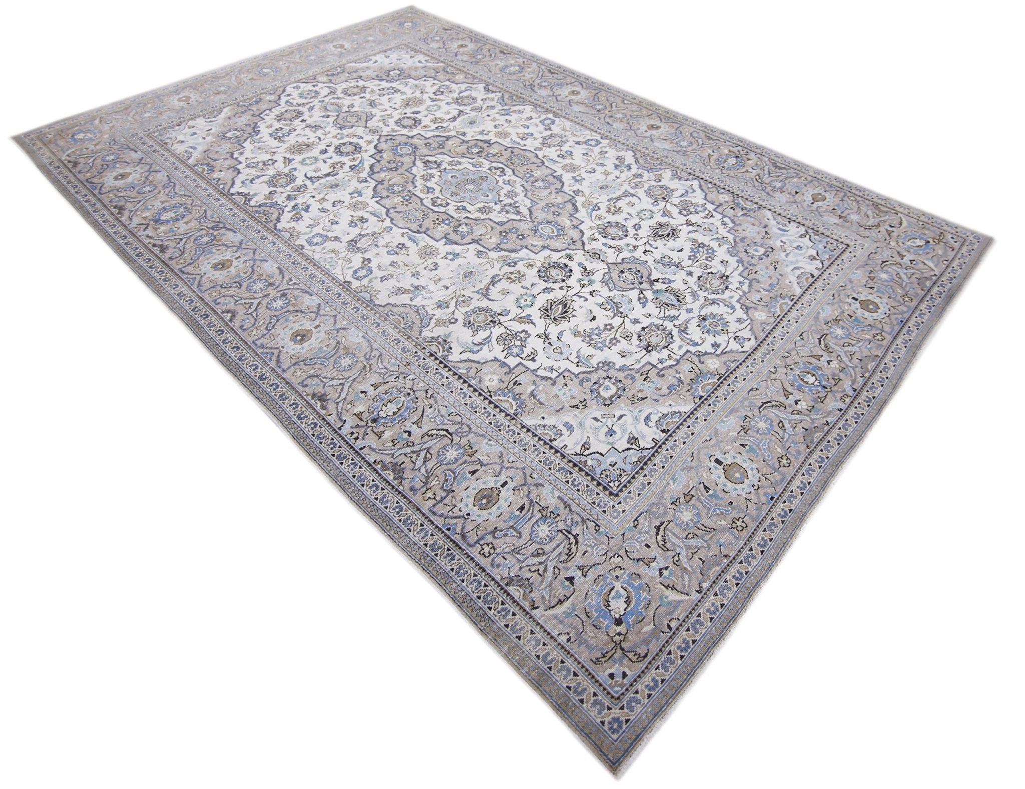 Handmade Vintage Persian Kerman Rug | 314 x 201 cm | 10'4" x 6'7" - Najaf Rugs & Textile