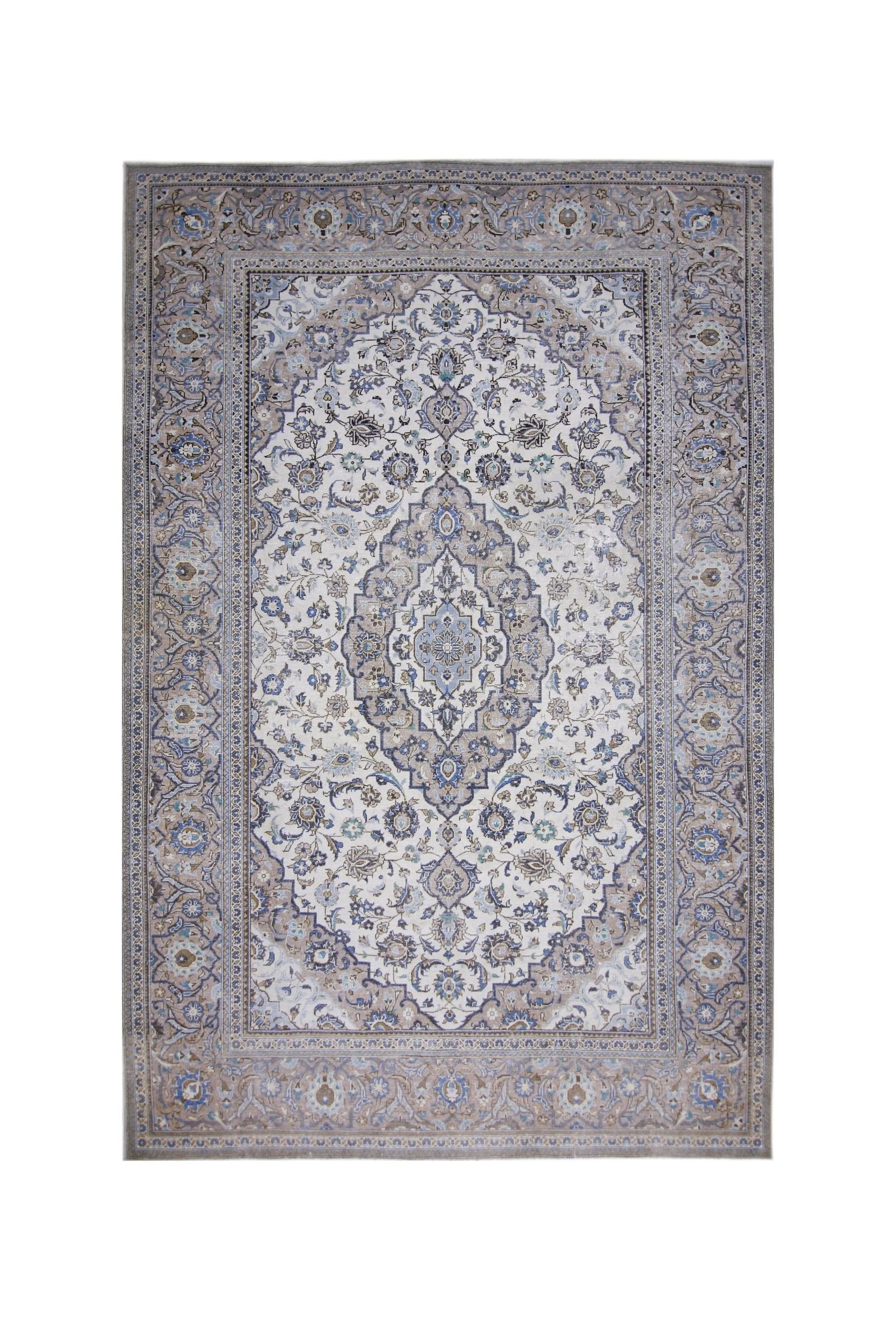 Handmade Vintage Persian Kerman Rug | 314 x 201 cm | 10'4" x 6'7" - Najaf Rugs & Textile