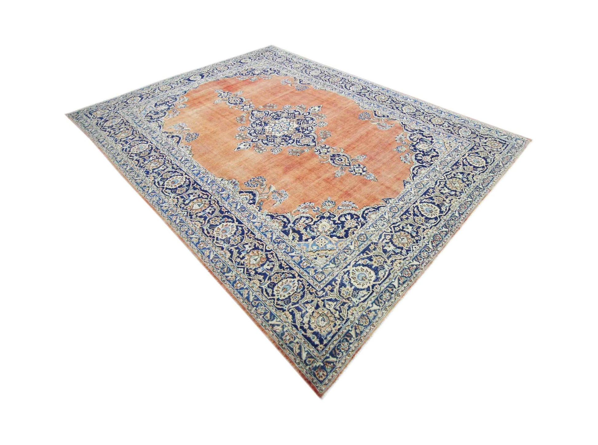Handmade Vintage Persian Kerman Rug | 329 x 239 cm | 10'9" x 7'10" - Najaf Rugs & Textile