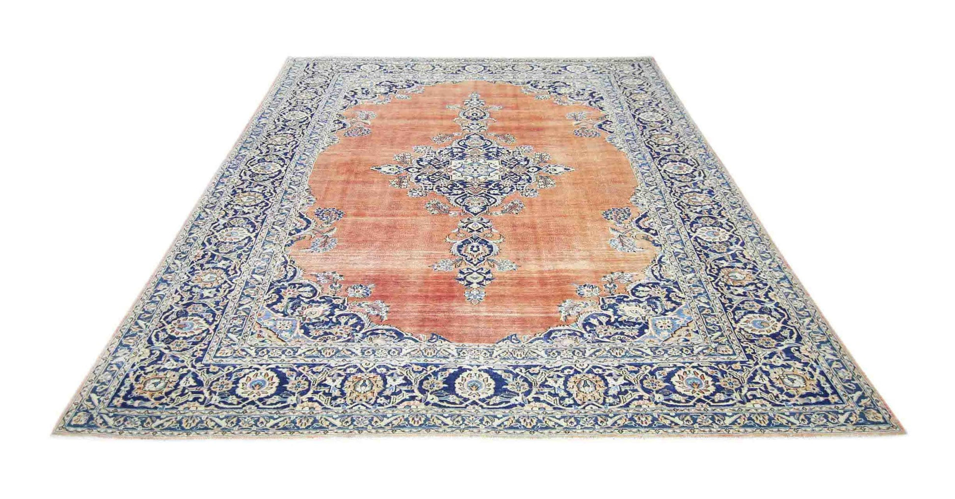 Handmade Vintage Persian Kerman Rug | 329 x 239 cm | 10'9" x 7'10" - Najaf Rugs & Textile