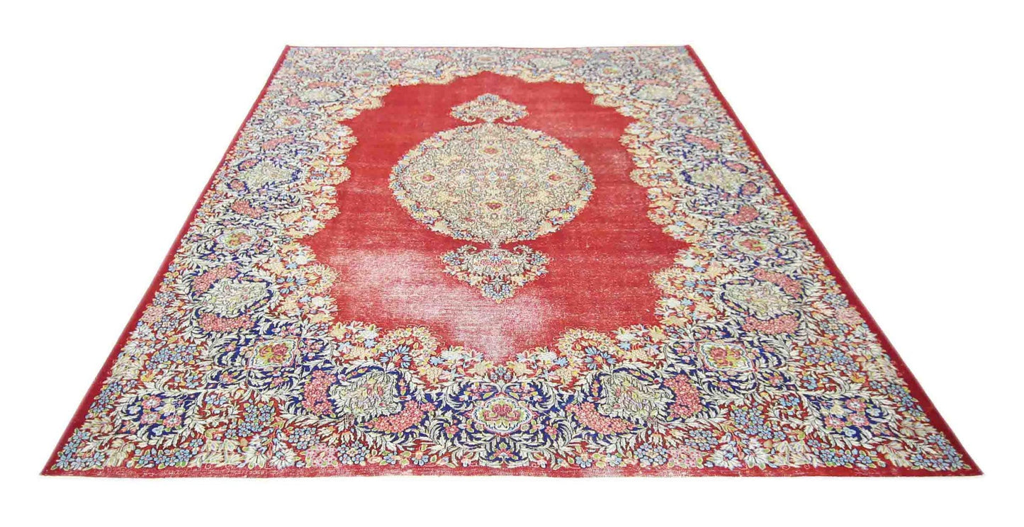 Handmade Vintage Persian Kerman Rug | 332 x 244 cm | 10'11" x 8' - Najaf Rugs & Textile