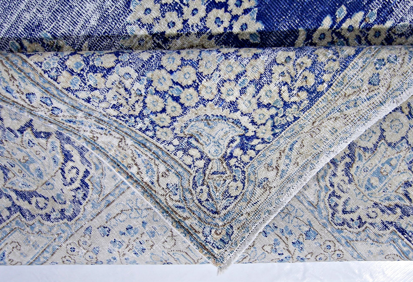 Handmade Vintage Persian Kerman Rug | 342 x 242 cm | 11'3" x 7'11" - Najaf Rugs & Textile