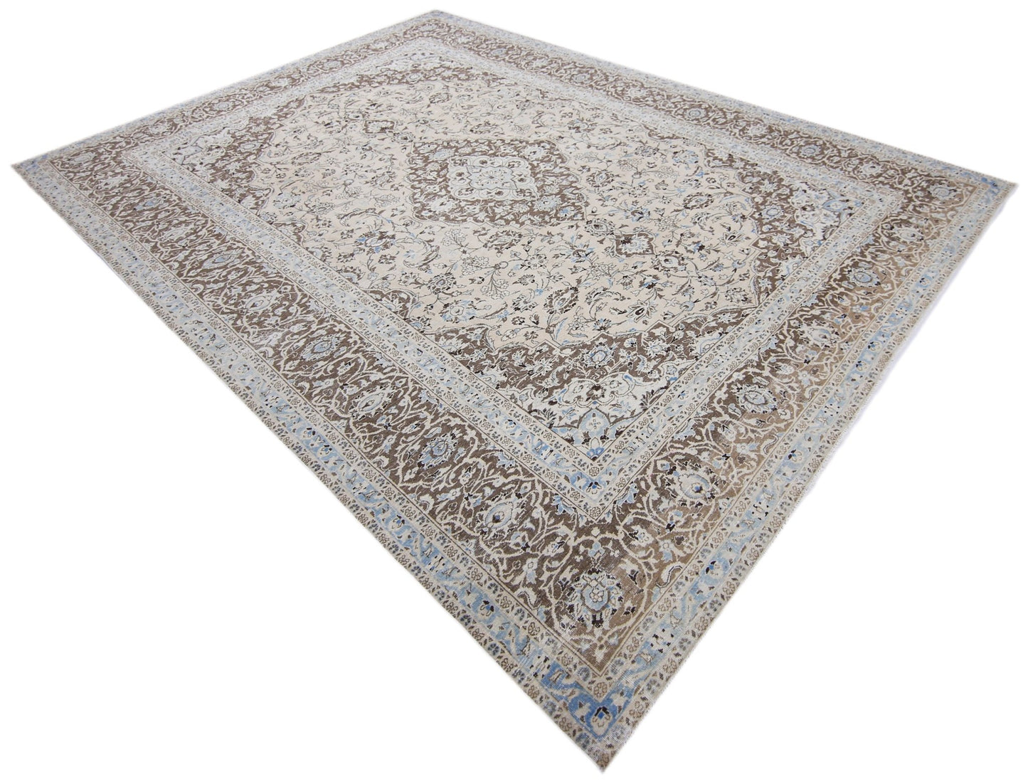 Handmade Vintage Persian Kerman Rug | 345 x 256 cm | 11'4" x 8'5" - Najaf Rugs & Textile