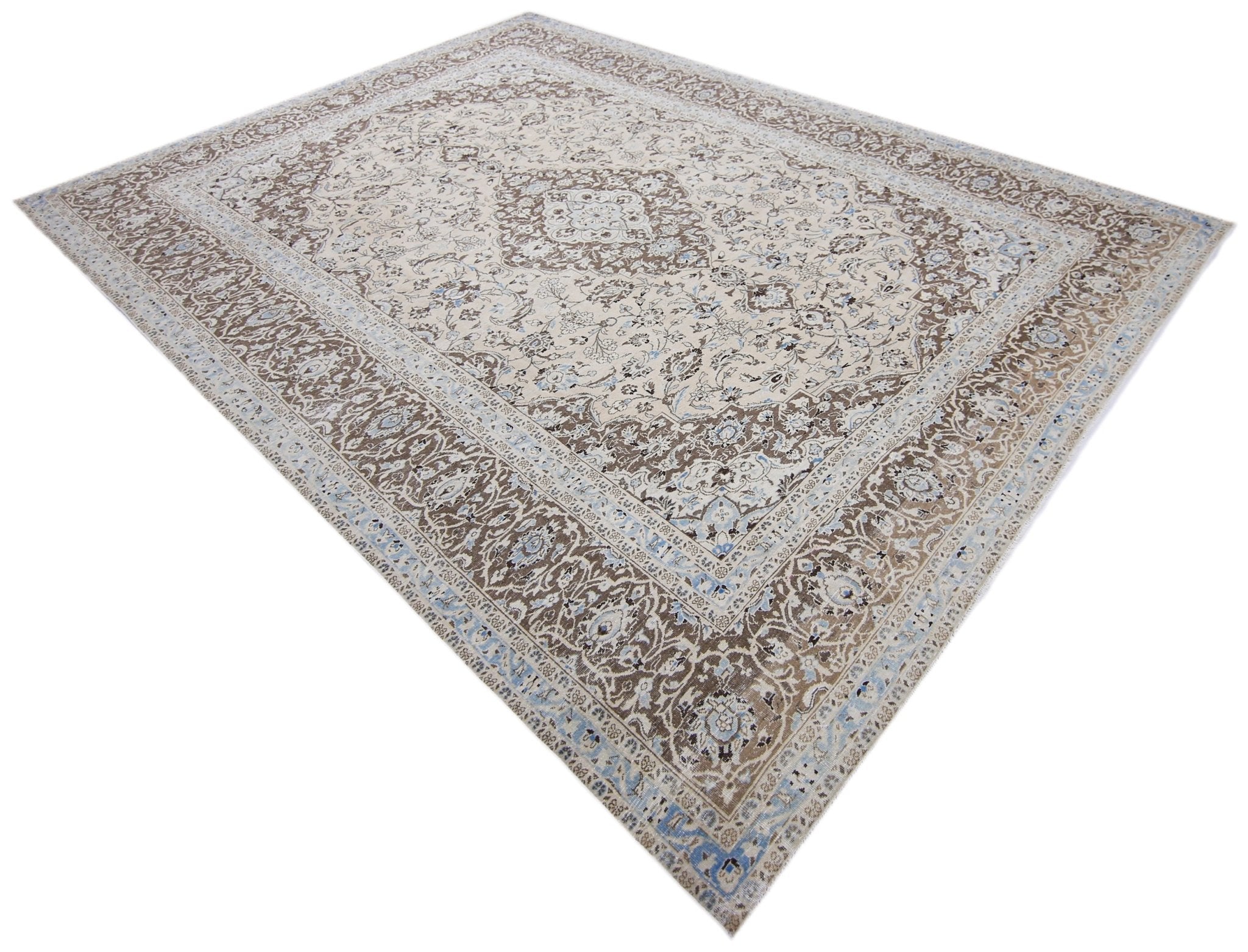 Handmade Vintage Persian Kerman Rug | 345 x 256 cm | 11'4" x 8'5" - Najaf Rugs & Textile