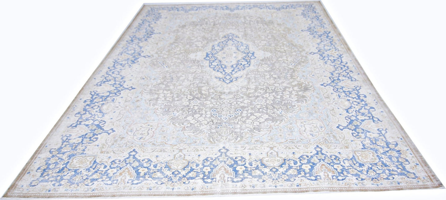Handmade Vintage Persian Kerman Rug | 355 x 262 cm | 11'8" x 8'7" - Najaf Rugs & Textile