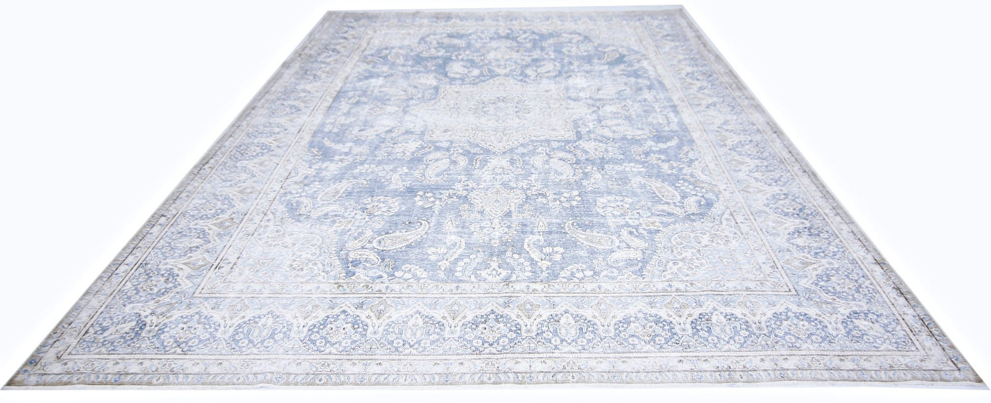 Handmade Vintage Persian Kerman Rug | 358 x 277 cm | 11'9" x 9'1" - Najaf Rugs & Textile