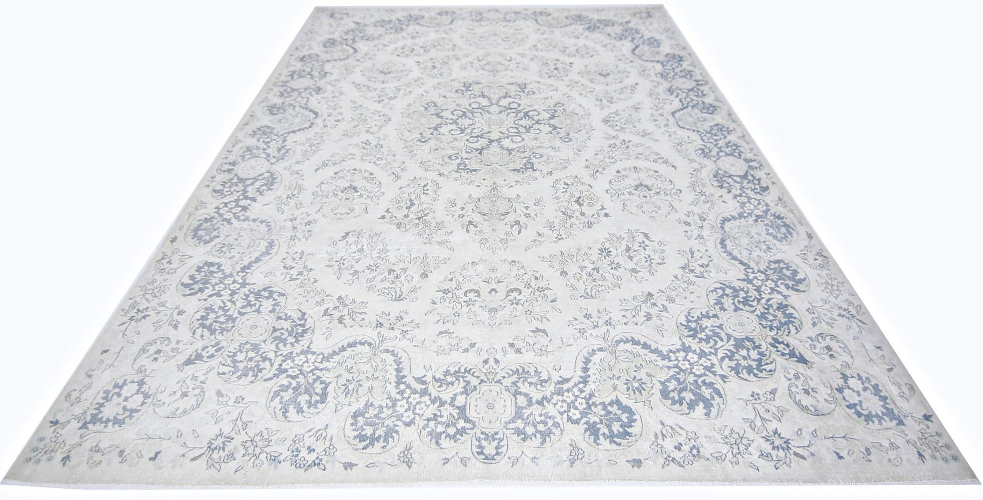 Handmade Vintage Persian Kerman Rug | 359 x 269 cm | 11'9" x 8'6" - Najaf Rugs & Textile