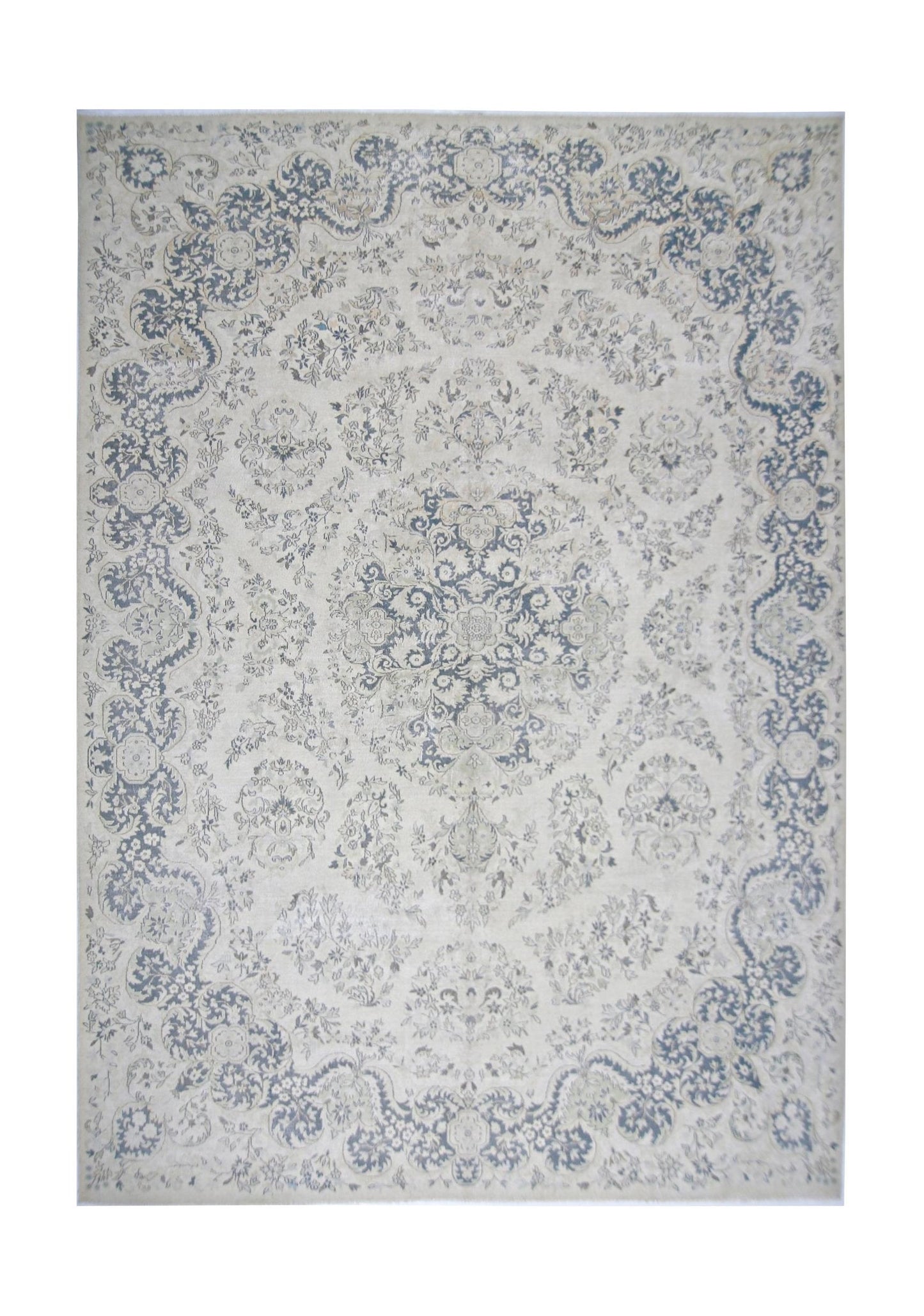 Handmade Vintage Persian Kerman Rug | 359 x 269 cm | 11'9" x 8'6" - Najaf Rugs & Textile
