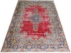 Handmade Vintage Persian Kerman Rug | 363 x 236 cm | 11'11" x 7'9" - Najaf Rugs & Textile