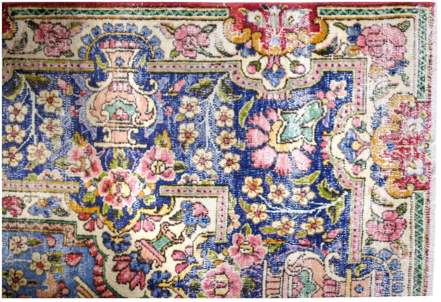 Handmade Vintage Persian Kerman Rug | 363 x 236 cm | 11'11" x 7'9" - Najaf Rugs & Textile