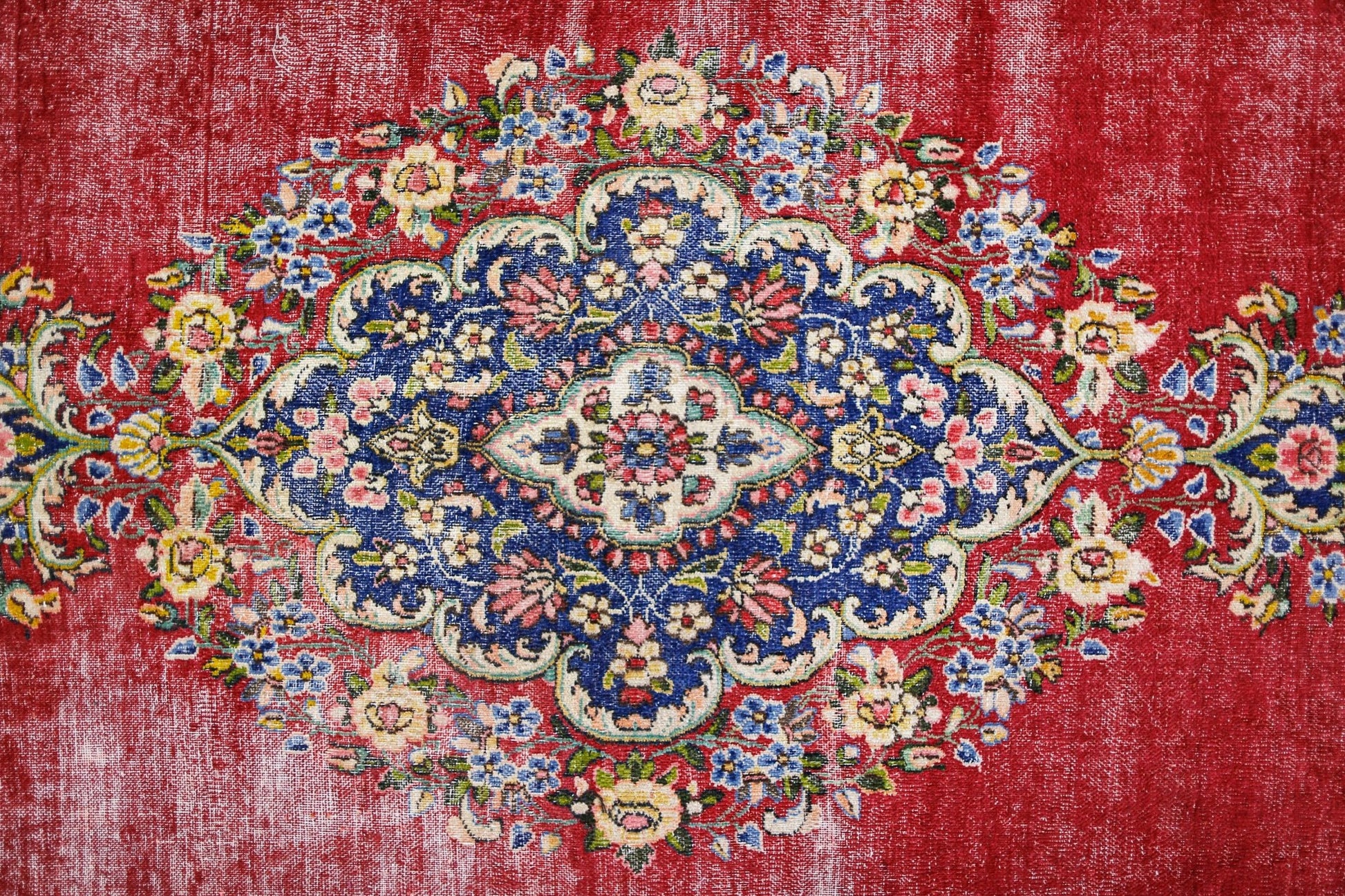 Handmade Vintage Persian Kerman Rug | 363 x 236 cm | 11'11" x 7'9" - Najaf Rugs & Textile