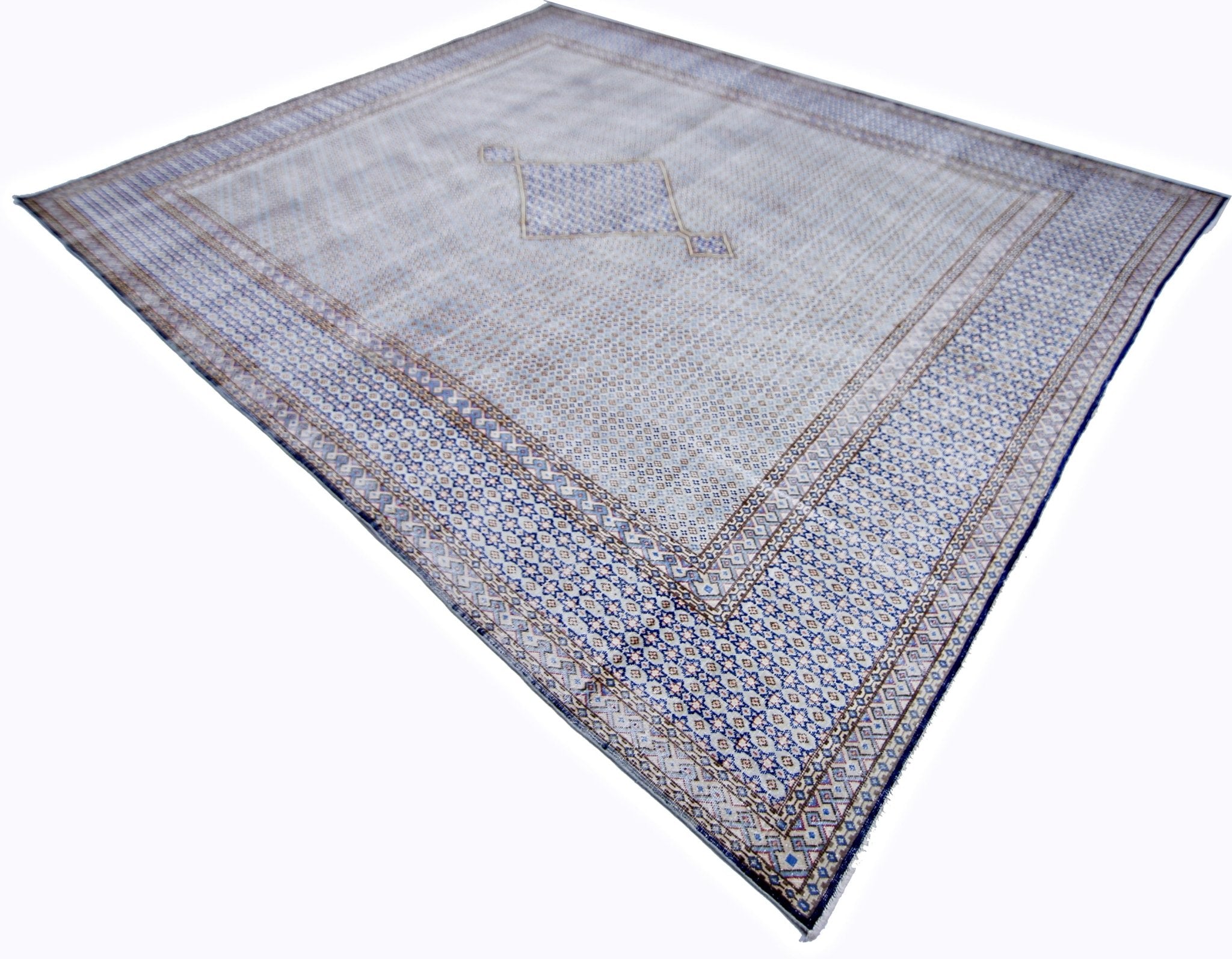 Handmade Vintage Persian Kerman Rug | 364 x 286 cm | 11'11" x 9'5" - Najaf Rugs & Textile
