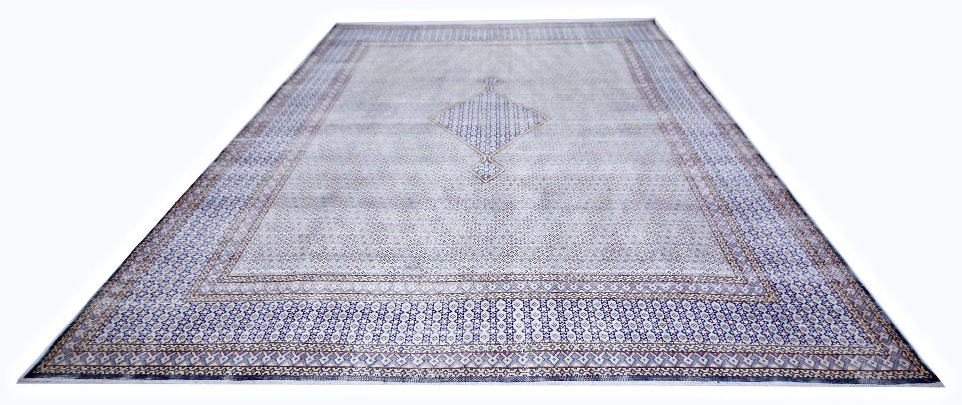 Handmade Vintage Persian Kerman Rug | 364 x 286 cm | 11'11" x 9'5" - Najaf Rugs & Textile