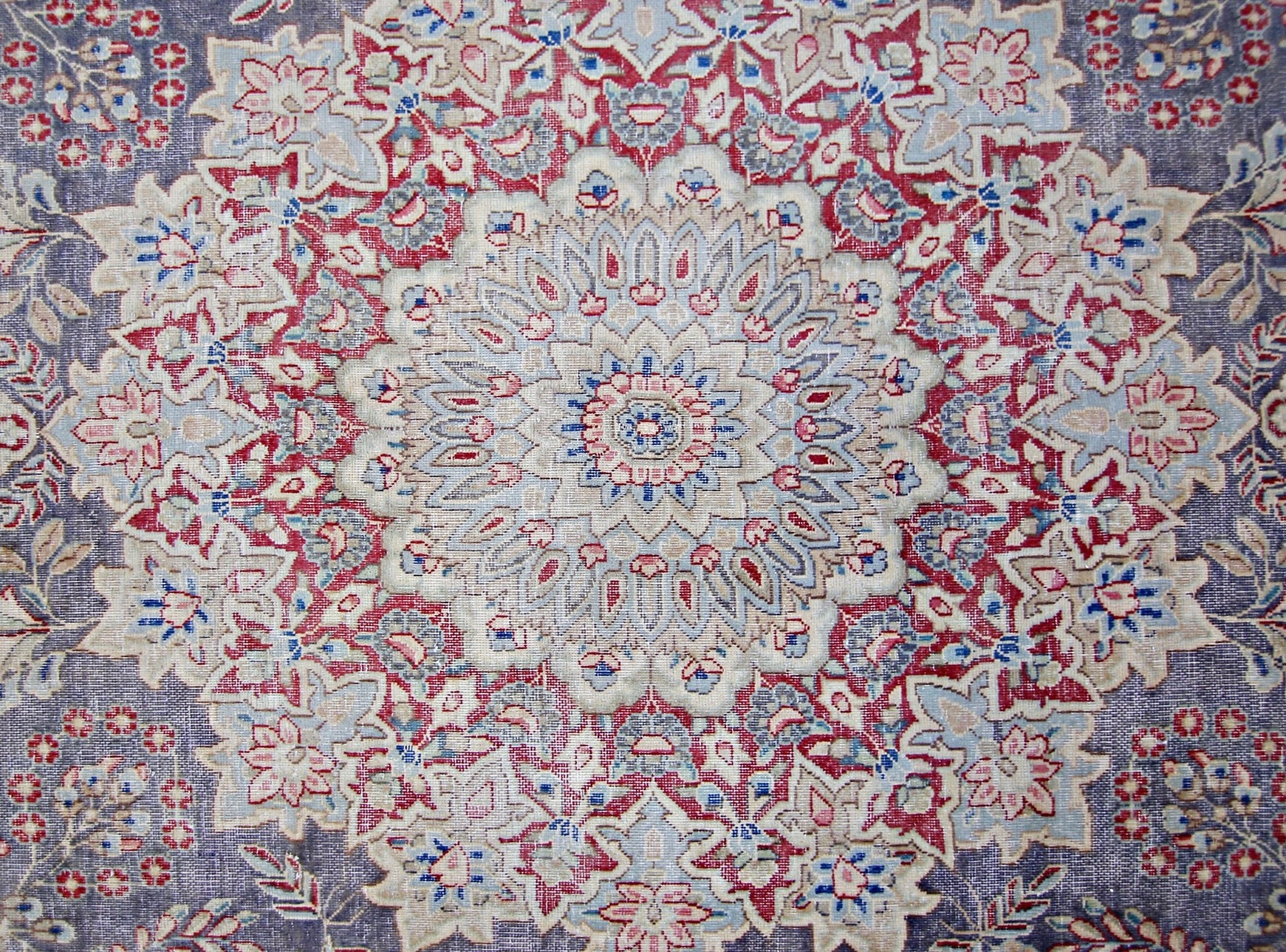 Handmade Vintage Persian Kerman Rug | 364 x 292 cm | 11'11" x 9'7" - Najaf Rugs & Textile