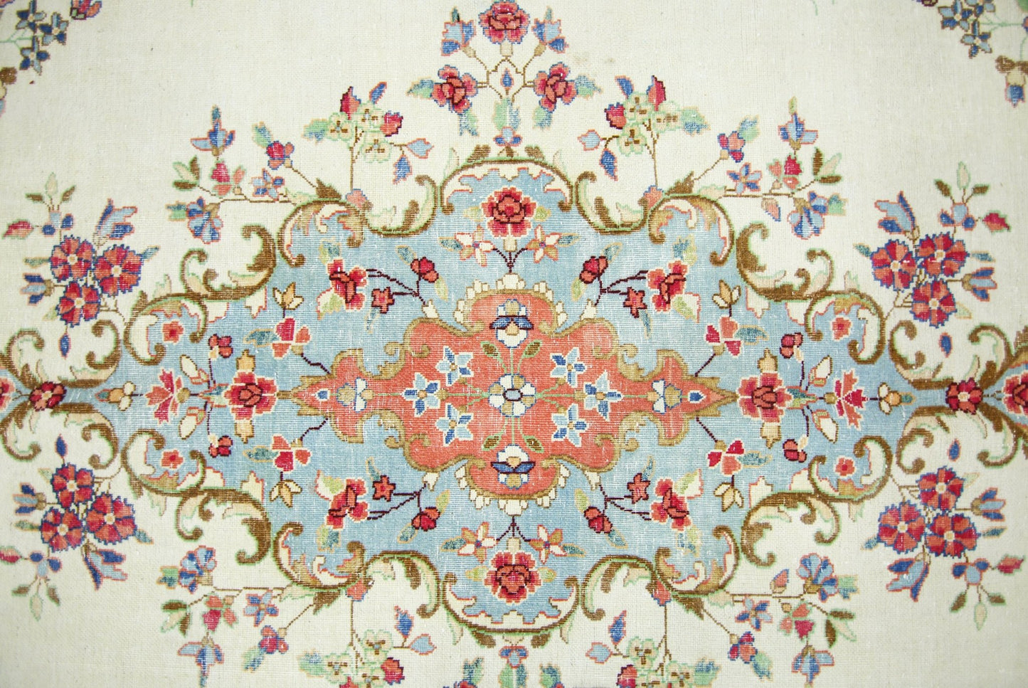 Handmade Vintage Persian Kerman Rug | 365 x 271 cm | 12' x 8'11" - Najaf Rugs & Textile