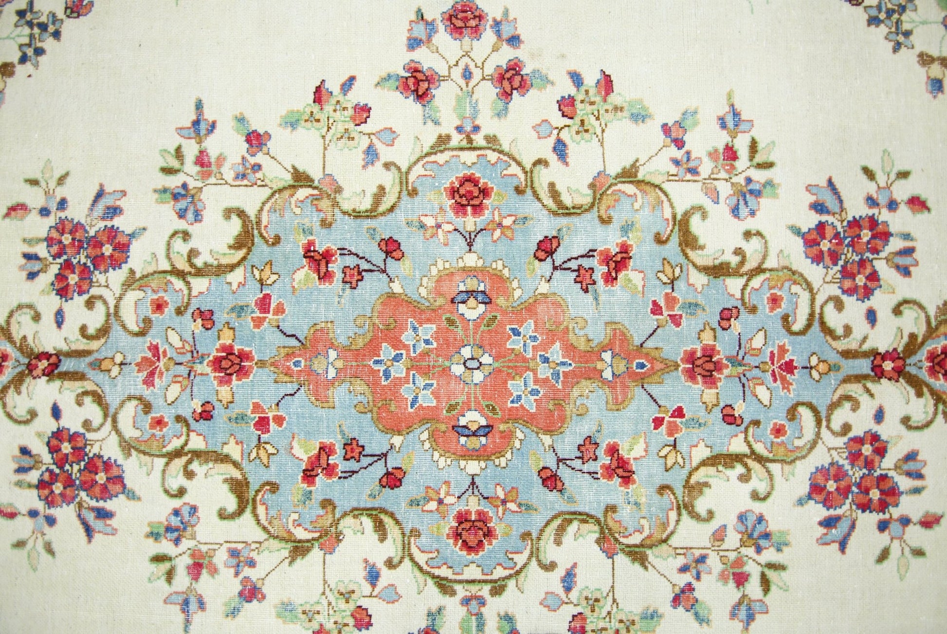 Handmade Vintage Persian Kerman Rug | 365 x 271 cm | 12' x 8'11" - Najaf Rugs & Textile