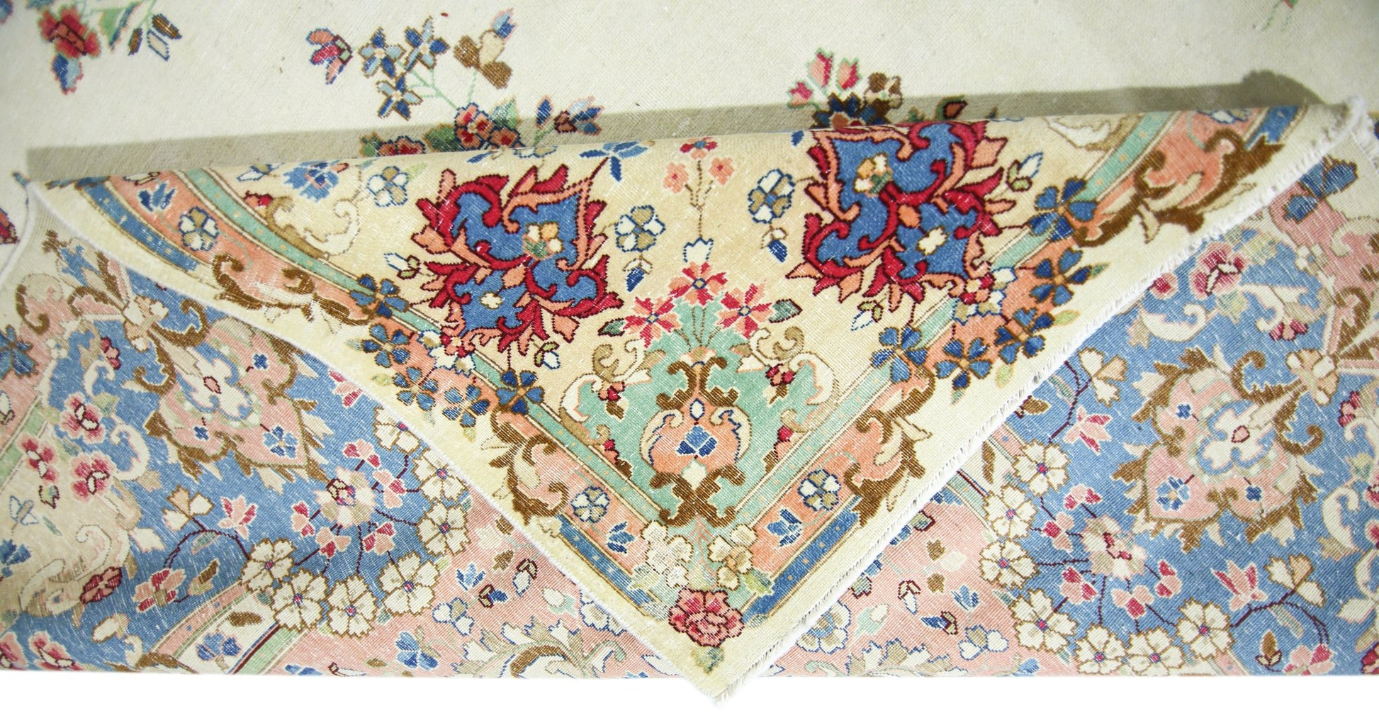Handmade Vintage Persian Kerman Rug | 365 x 271 cm | 12' x 8'11" - Najaf Rugs & Textile