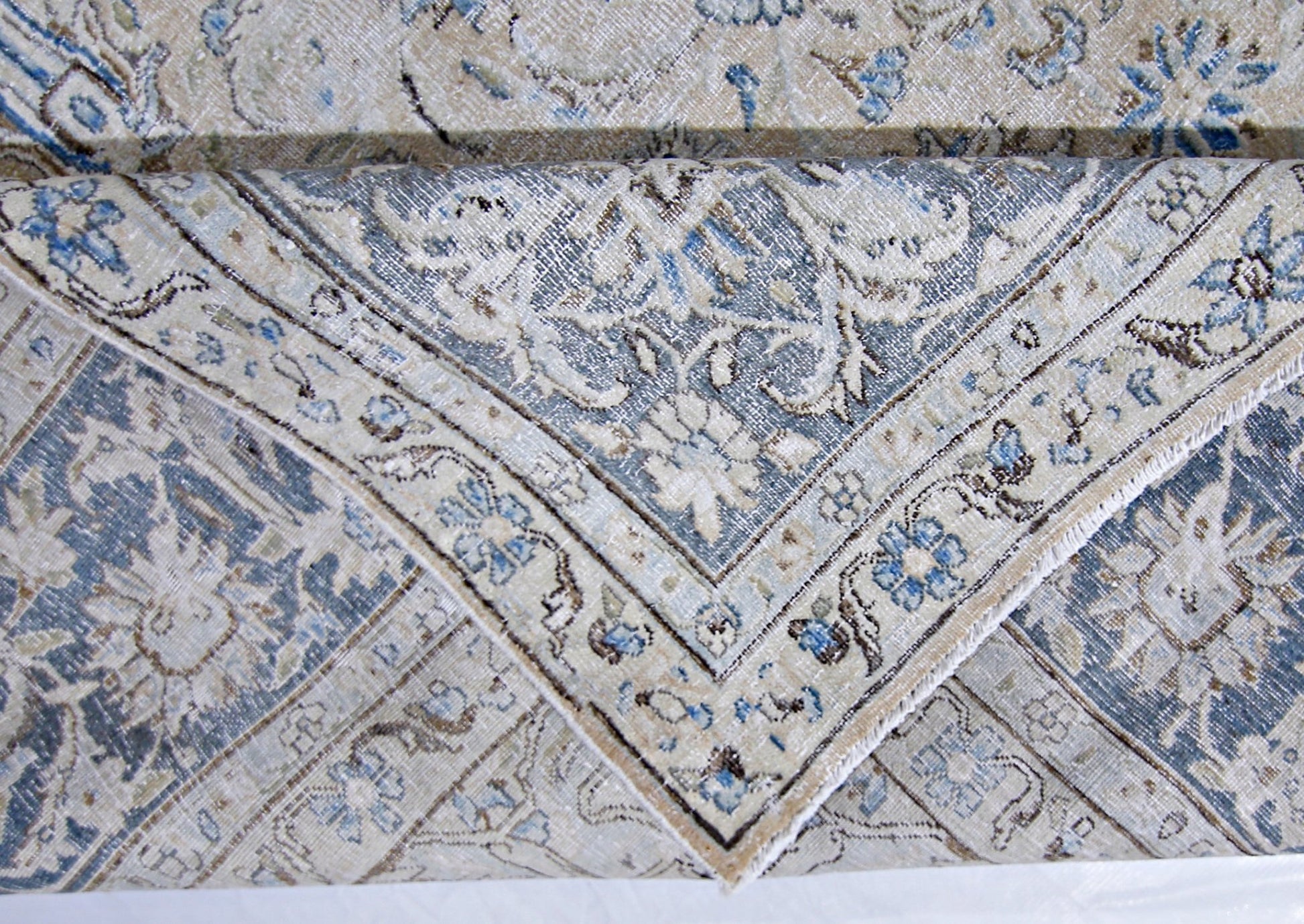 Handmade Vintage Persian Kerman Rug | 370 x 269 cm | 12'2" x 8'10" - Najaf Rugs & Textile