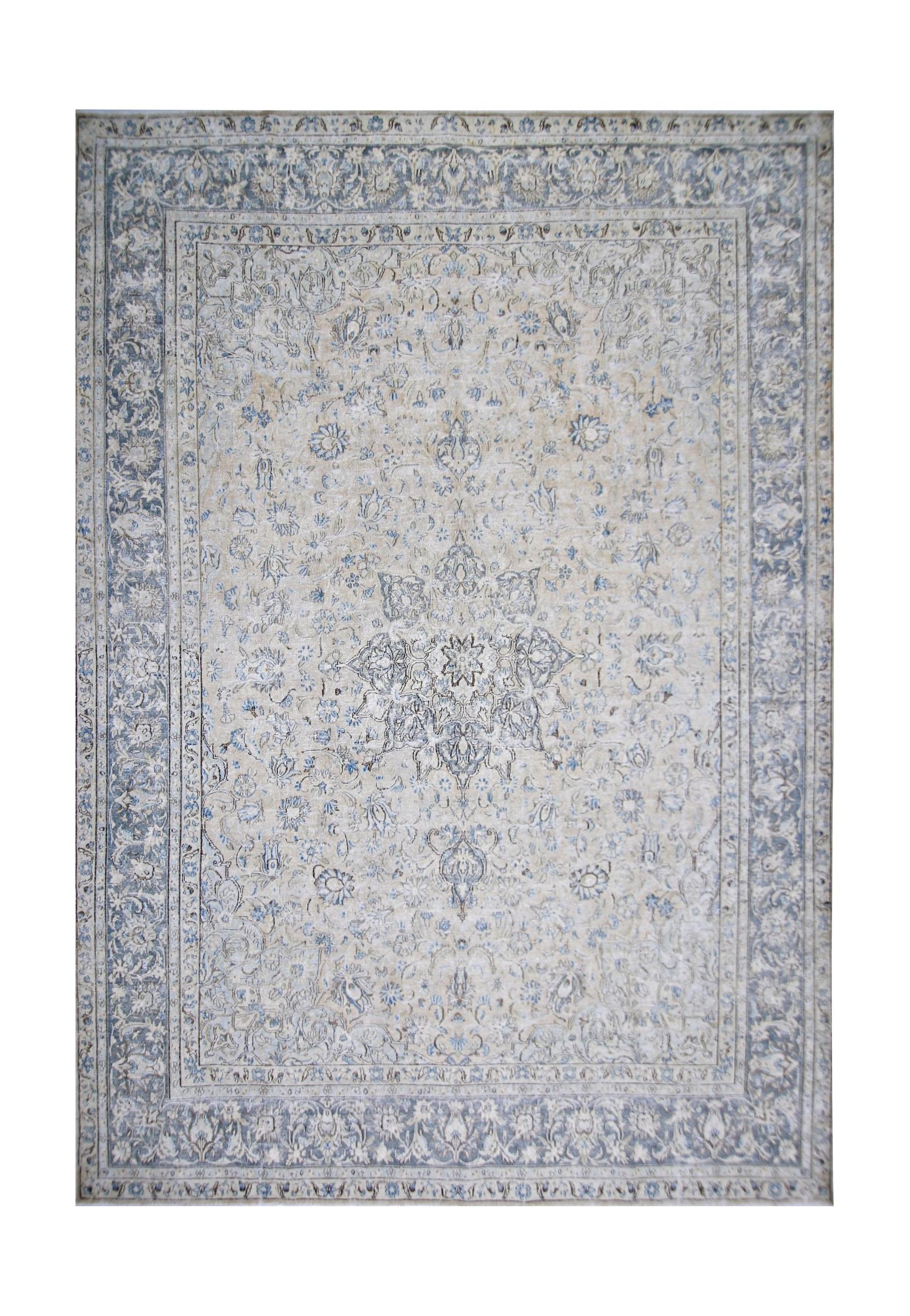 Handmade Vintage Persian Kerman Rug | 370 x 269 cm | 12'2" x 8'10" - Najaf Rugs & Textile