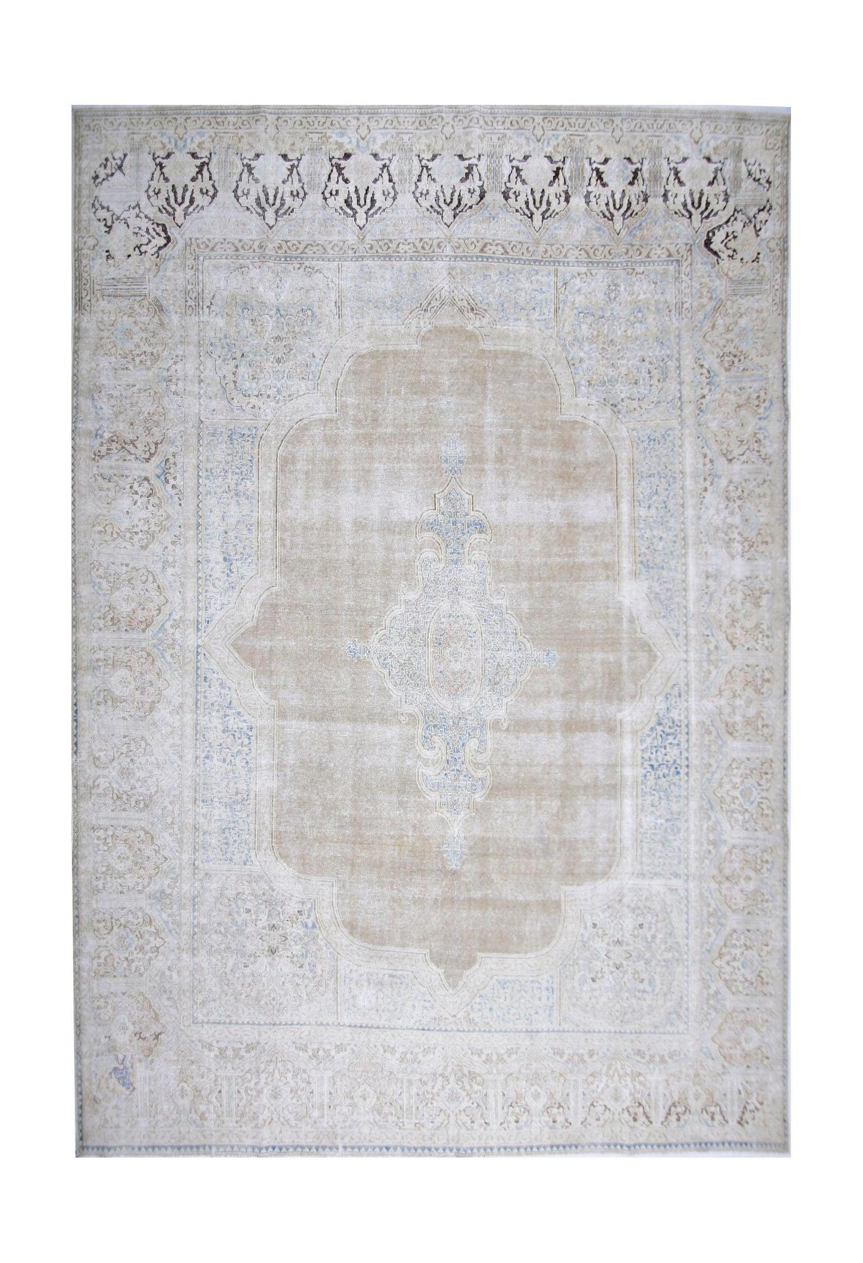 Handmade Vintage Persian Kerman Rug | 374 x 301 cm | 12'3" x 9'10" - Najaf Rugs & Textile