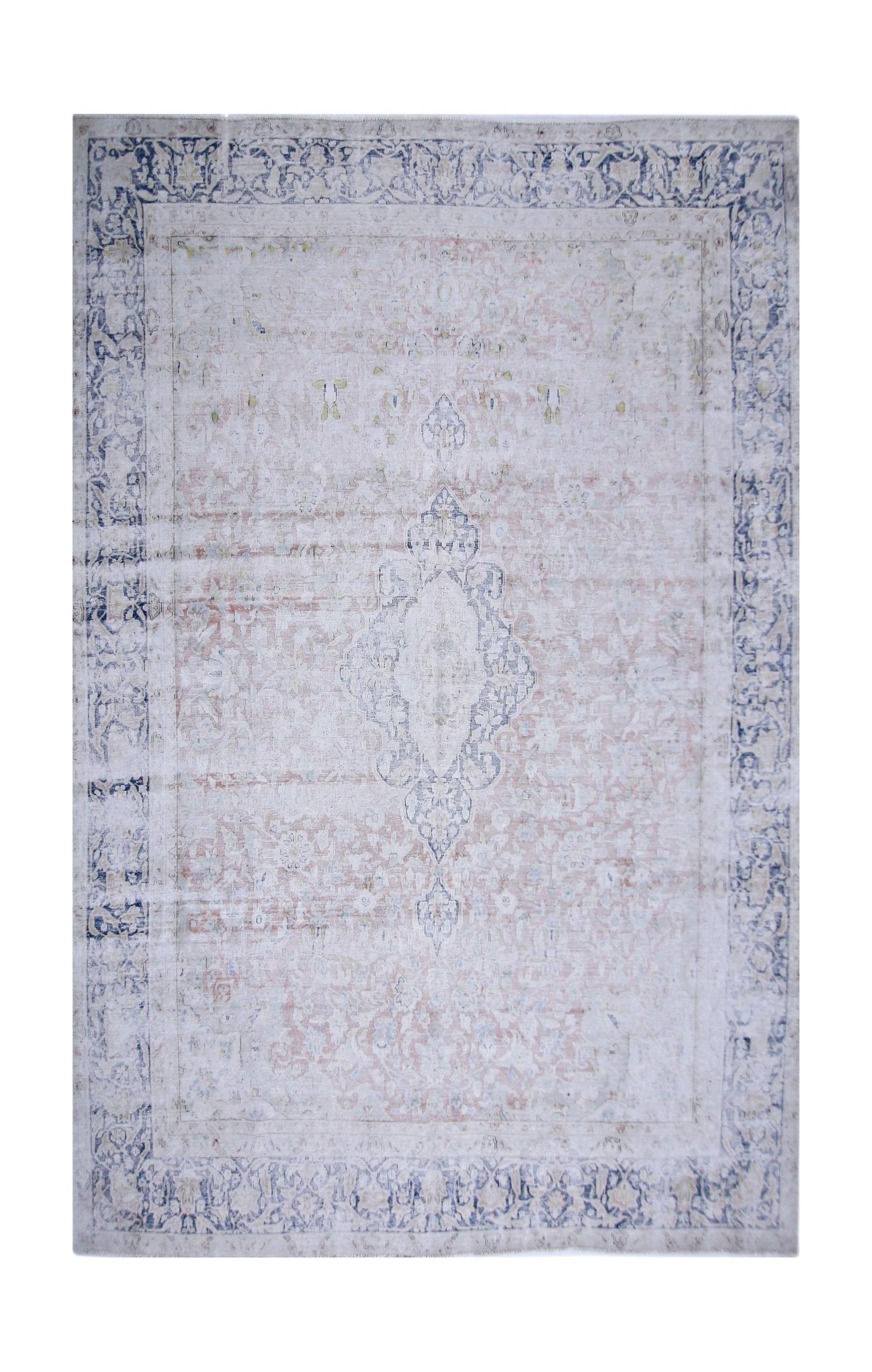 Handmade Vintage Persian Kerman Rug | 377 x 284 cm | 12'4" x 9'4" - Najaf Rugs & Textile