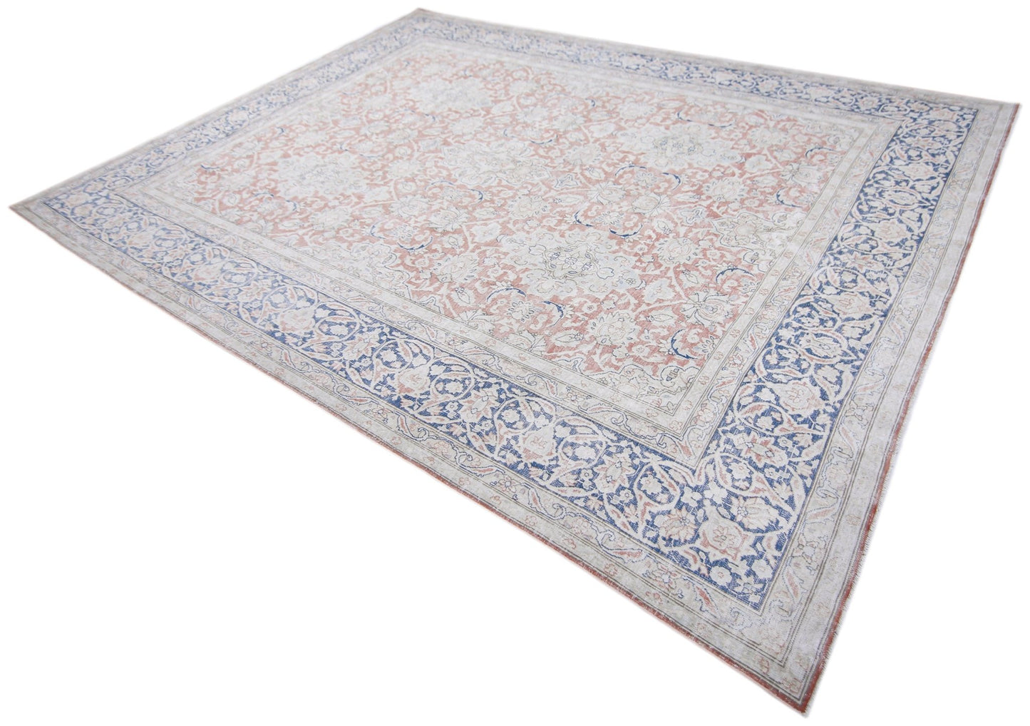 Handmade Vintage Persian Kerman Rug | 389 x 294 cm | 12'9" x 9'8" - Najaf Rugs & Textile