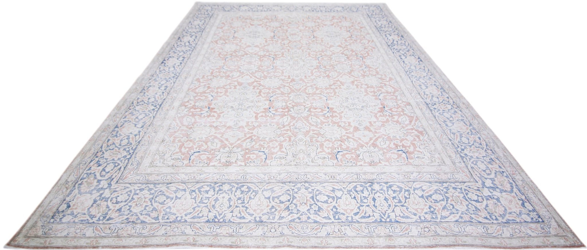 Handmade Vintage Persian Kerman Rug | 389 x 294 cm | 12'9" x 9'8" - Najaf Rugs & Textile