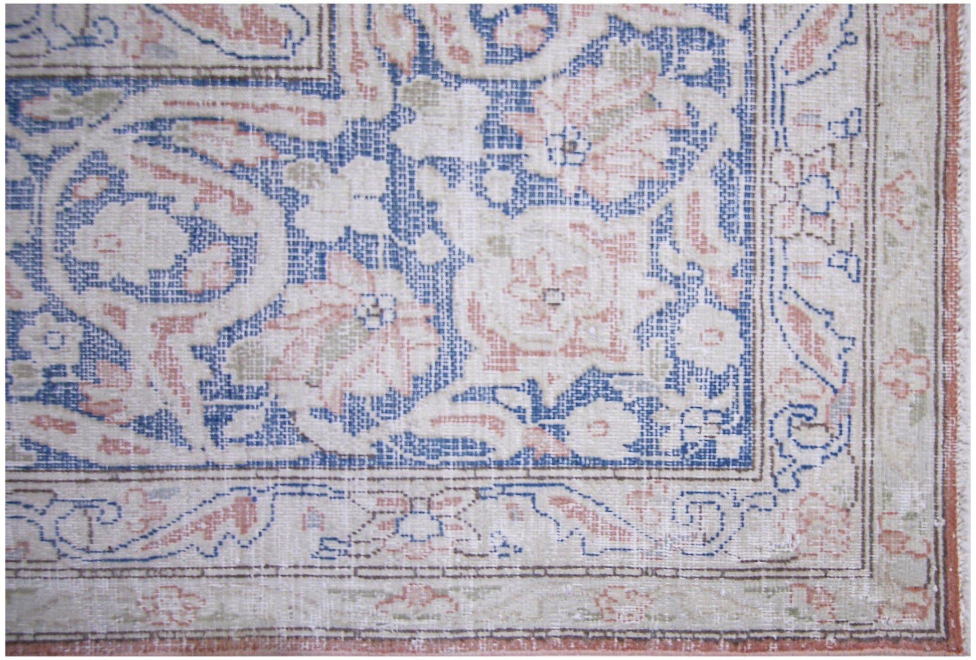 Handmade Vintage Persian Kerman Rug | 389 x 294 cm | 12'9" x 9'8" - Najaf Rugs & Textile