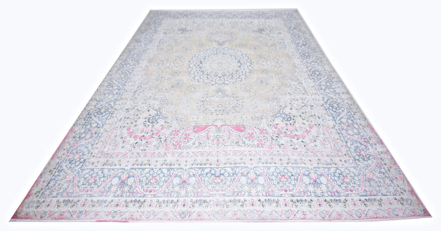 Handmade Vintage Persian Kerman Rug | 389 x 298 cm | 12'9" x 9'9" - Najaf Rugs & Textile