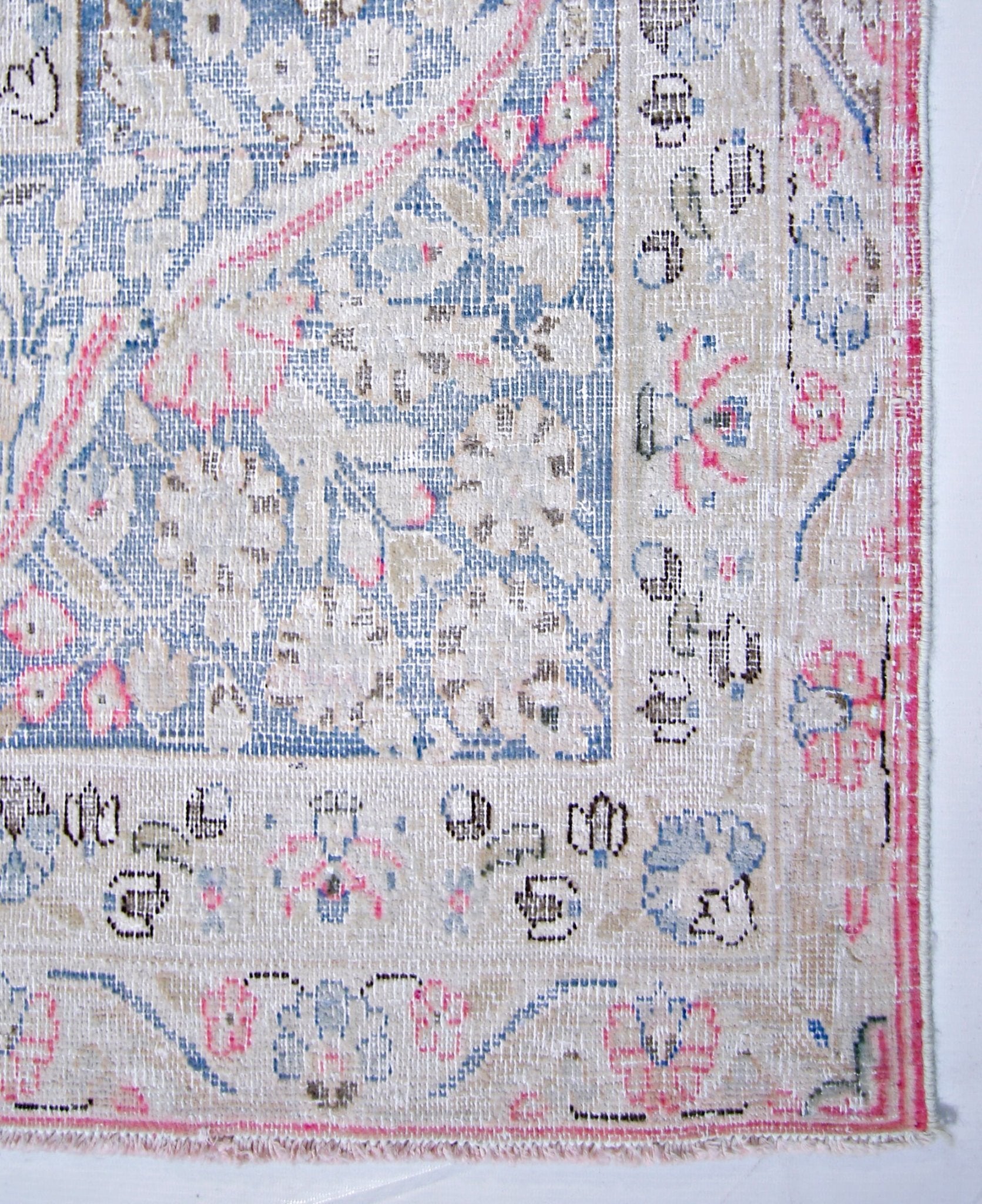 Handmade Vintage Persian Kerman Rug | 389 x 298 cm | 12'9" x 9'9" - Najaf Rugs & Textile