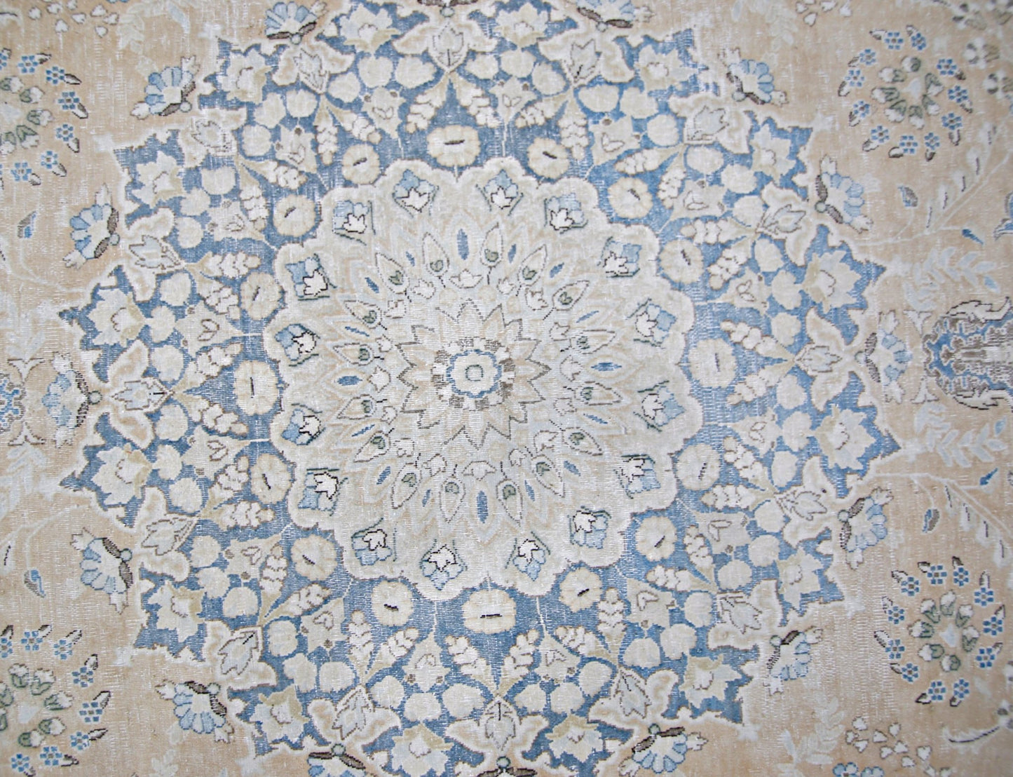 Handmade Vintage Persian Kerman Rug | 389 x 298 cm | 12'9" x 9'9" - Najaf Rugs & Textile