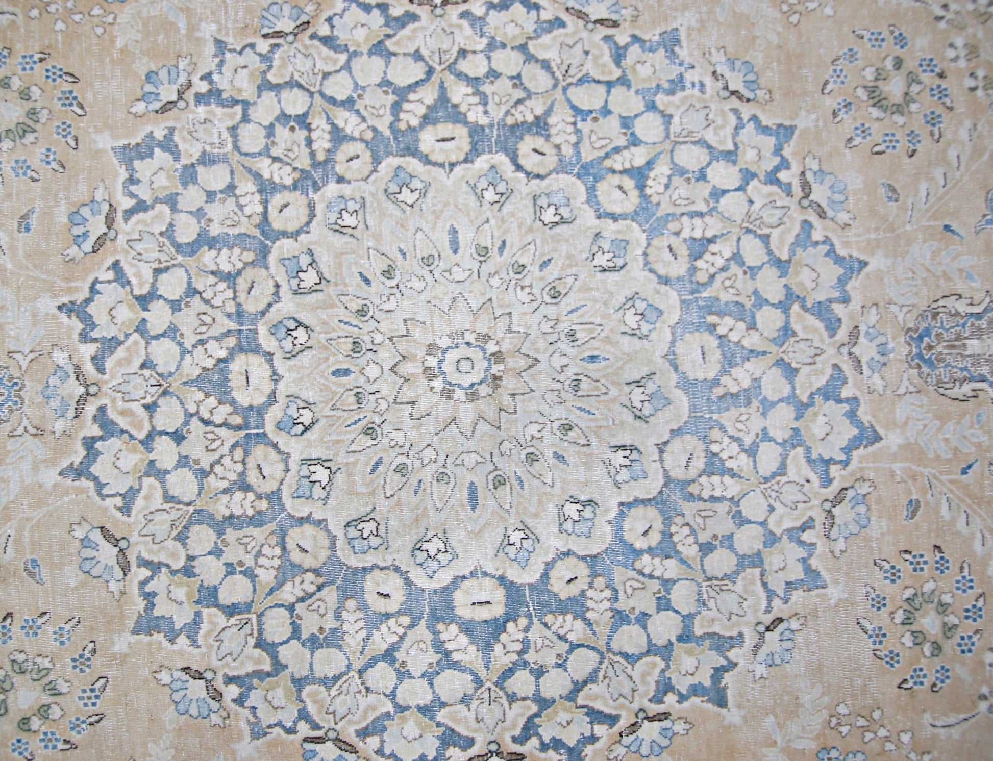 Handmade Vintage Persian Kerman Rug | 389 x 298 cm | 12'9" x 9'9" - Najaf Rugs & Textile