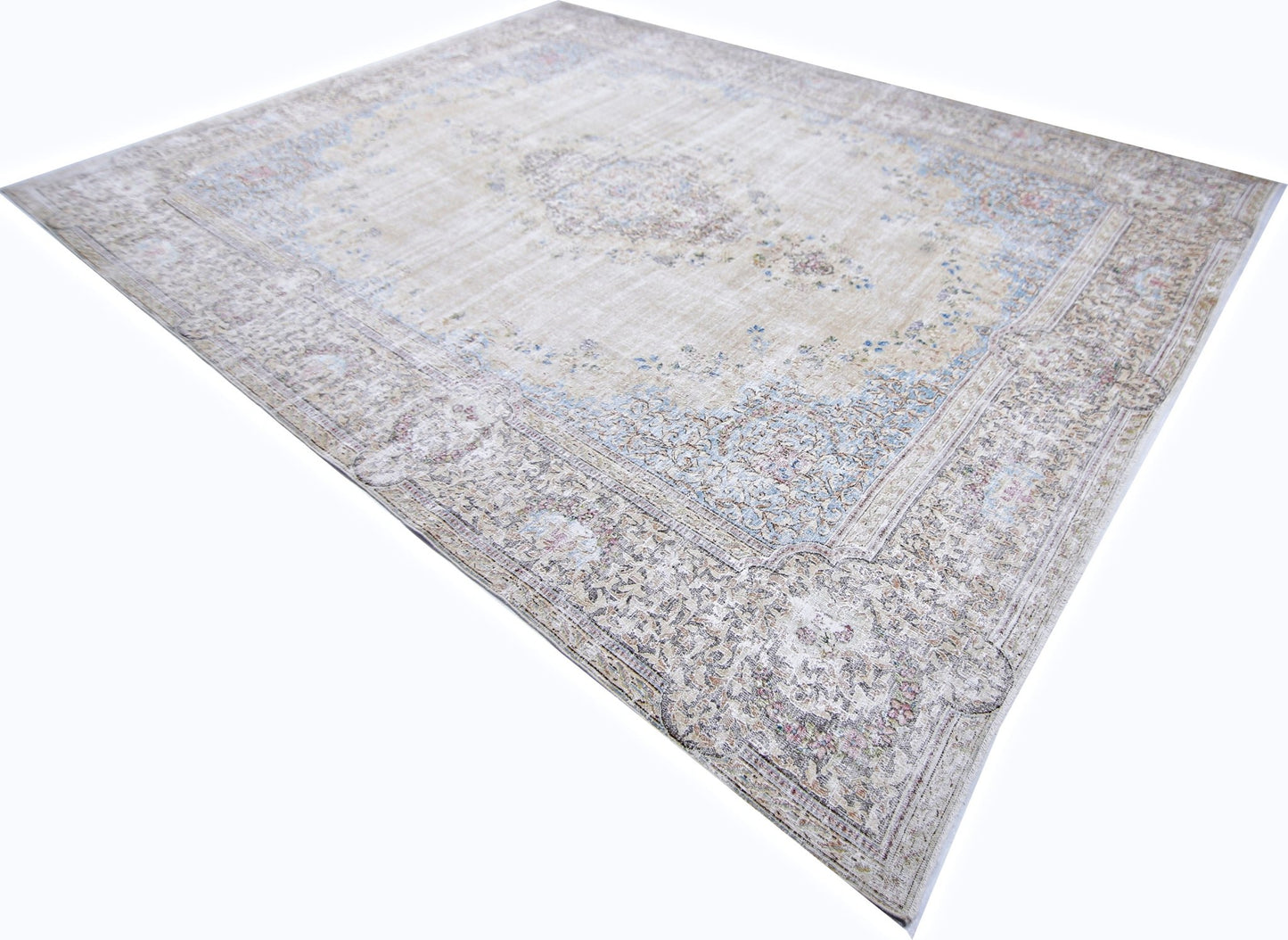 Handmade Vintage Persian Kerman Rug | 399 x 301 cm | 13'1" x 9'10" - Najaf Rugs & Textile