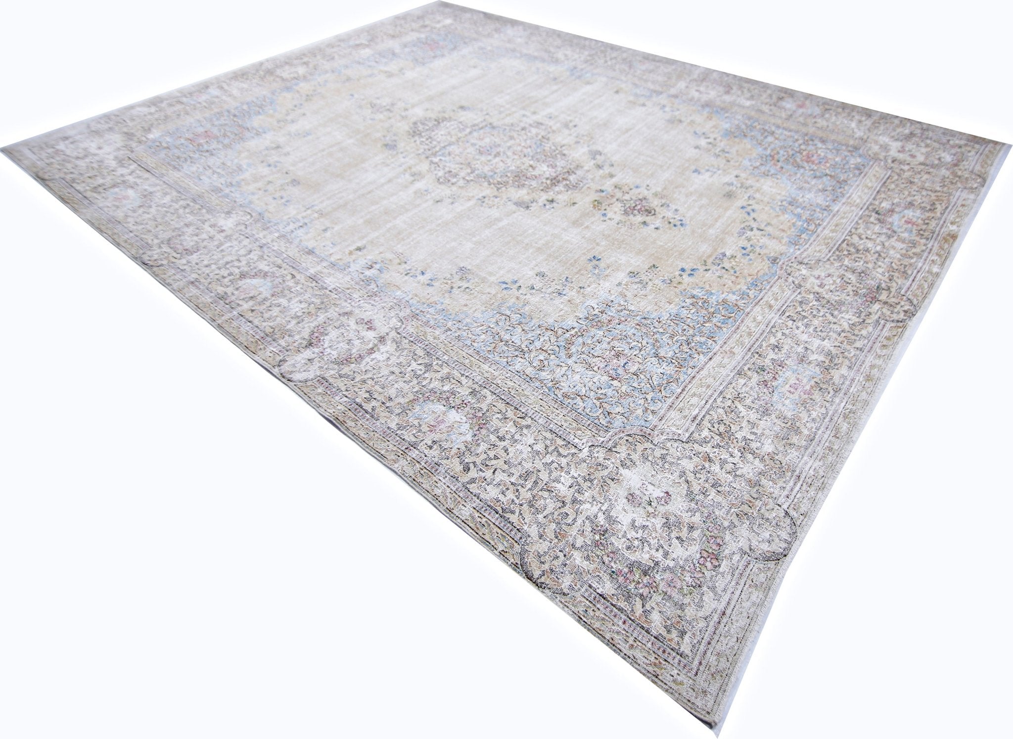 Handmade Vintage Persian Kerman Rug | 399 x 301 cm | 13'1" x 9'10" - Najaf Rugs & Textile