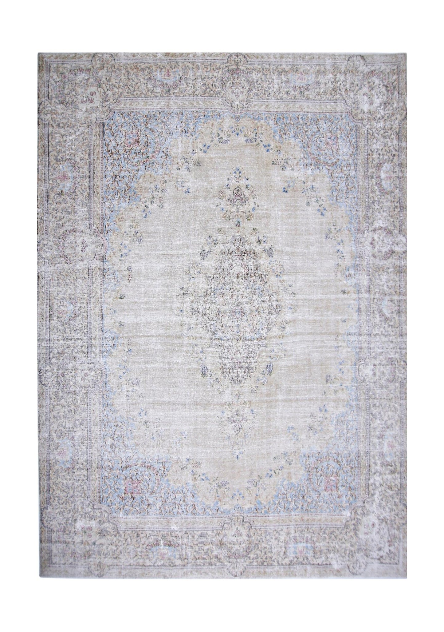Handmade Vintage Persian Kerman Rug | 399 x 301 cm | 13'1" x 9'10" - Najaf Rugs & Textile