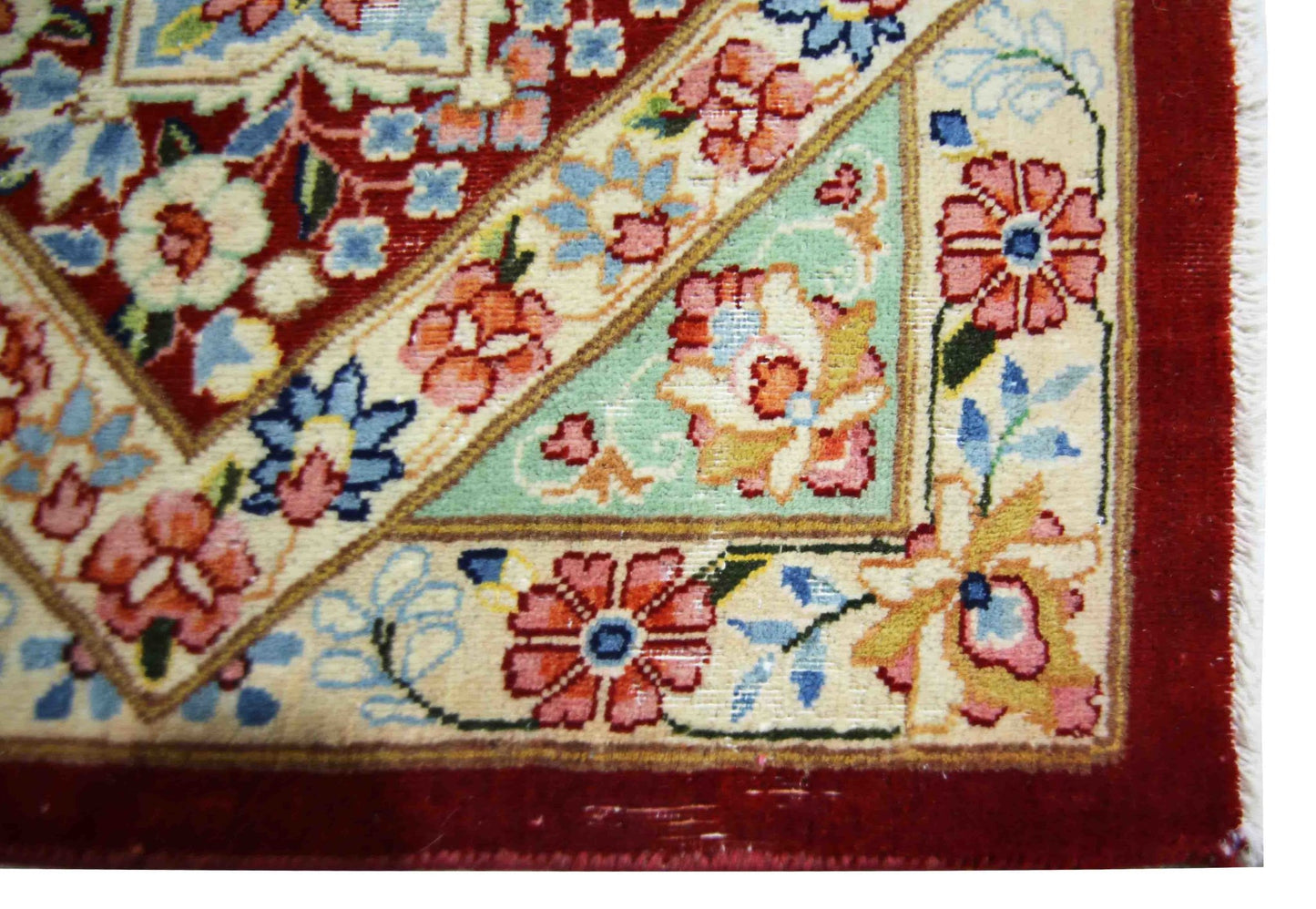 Handmade Vintage Persian Kerman Rug | 418 x 306 cm | 13'8" x 10' - Najaf Rugs & Textile