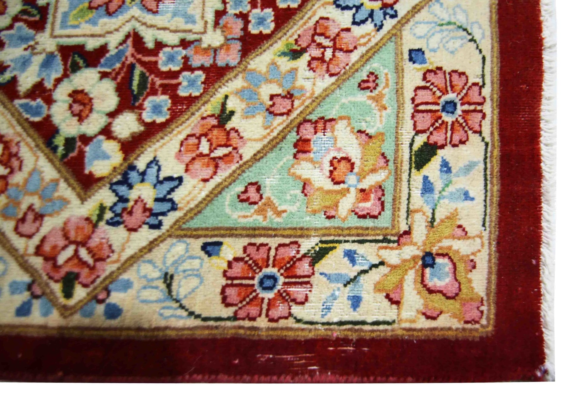 Handmade Vintage Persian Kerman Rug | 418 x 306 cm | 13'8" x 10' - Najaf Rugs & Textile