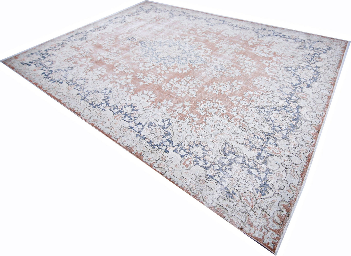 Handmade Vintage Persian Kerman Rug | 423 x 295 cm | 13'10" x 9'8" - Najaf Rugs & Textile