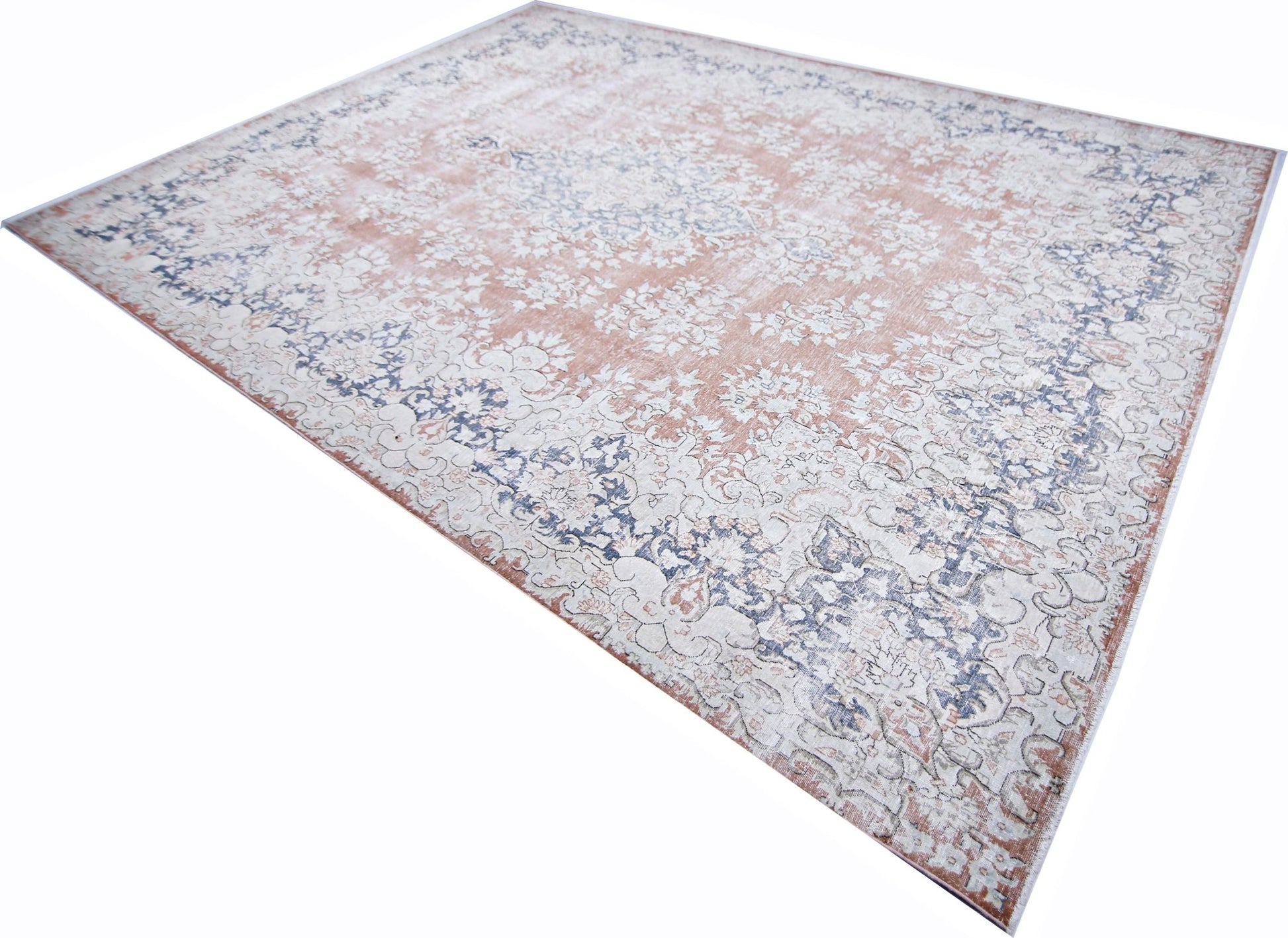 Handmade Vintage Persian Kerman Rug | 423 x 295 cm | 13'10" x 9'8" - Najaf Rugs & Textile